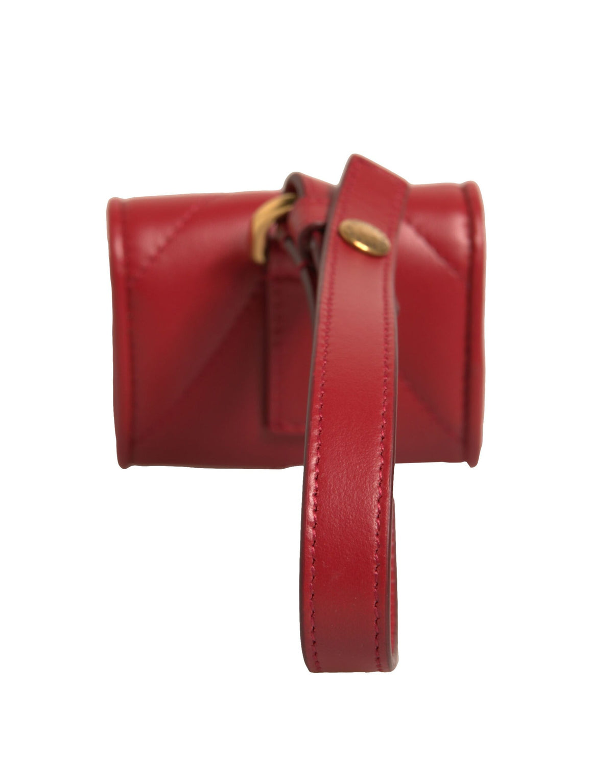 Dolce & Gabbana Schwarzes Leder Devotion Heart Strap Airpod Case