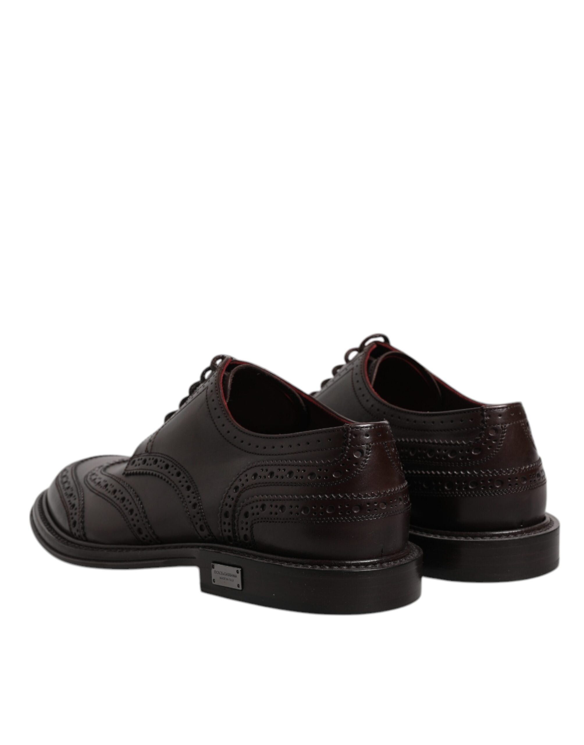 Dolce & Gabbana Braunes Leder Derby Wingtip Lace Up Formal Dress Schuhe