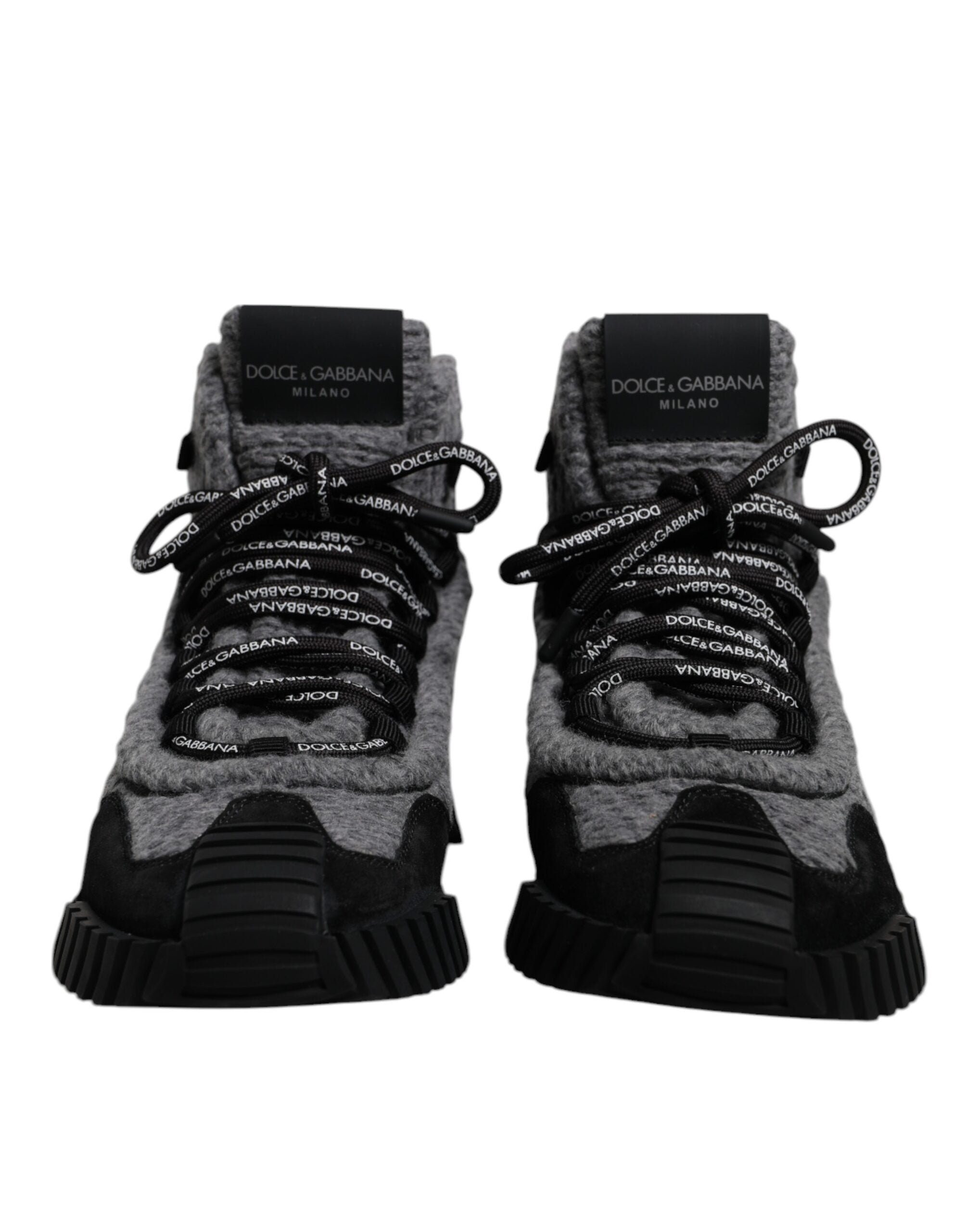Dolce & Gabbana Grau Schwarz NS1 High Top Stiefel Sneakers Schuhe