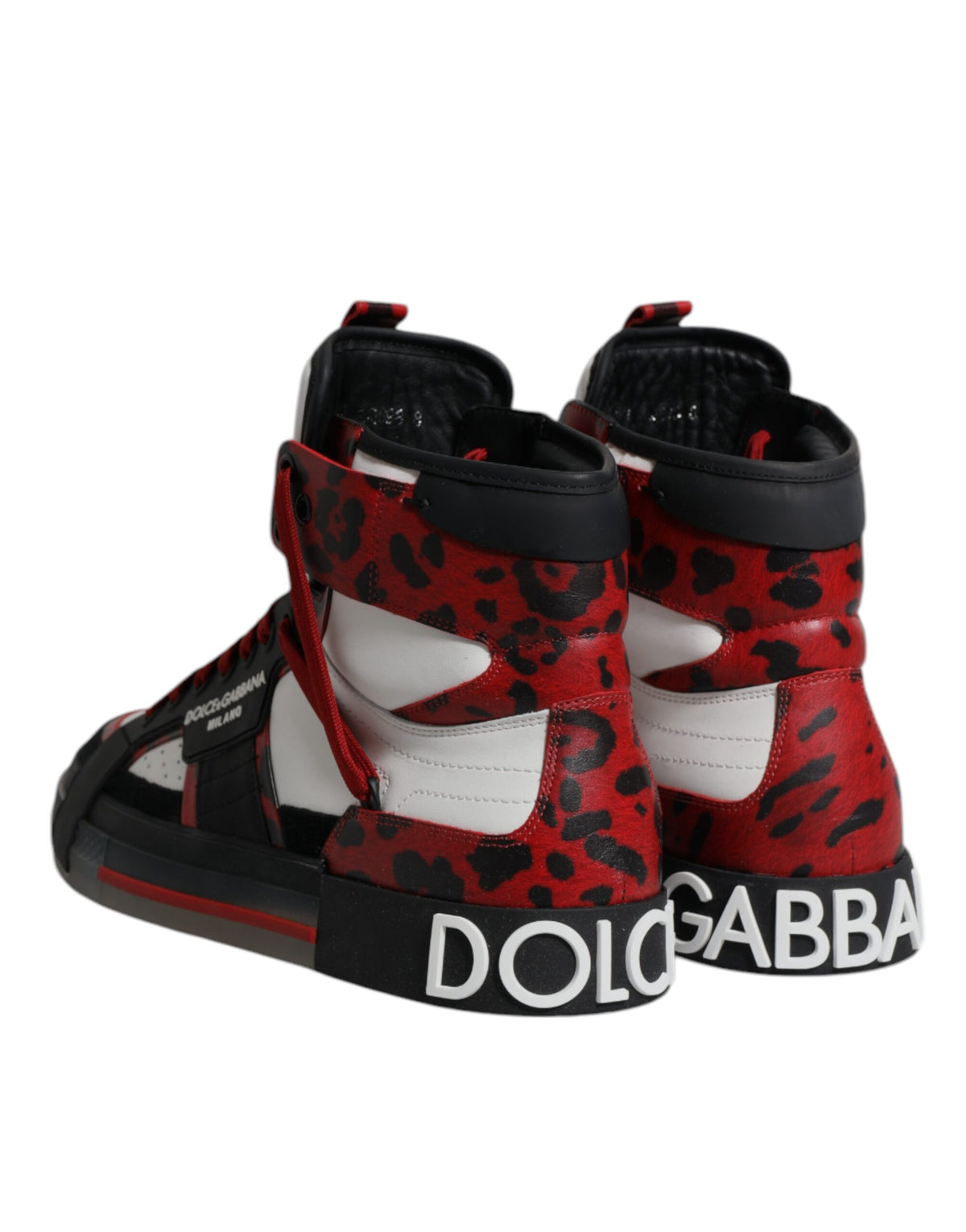 Dolce & Gabbana Multicolor Leder High Top Sneakers Schuhe