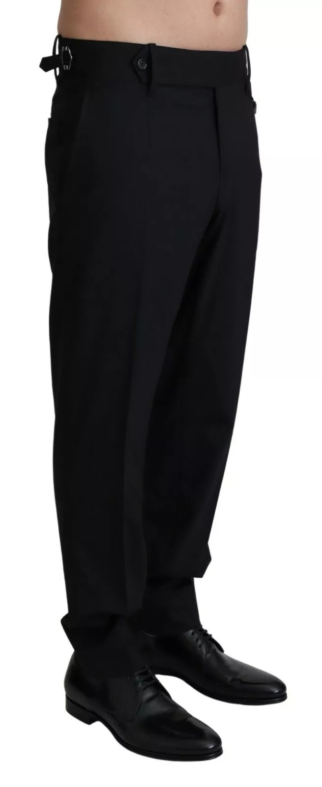Dolce & Gabbana Schwarze Woll-Stretch-Hosen