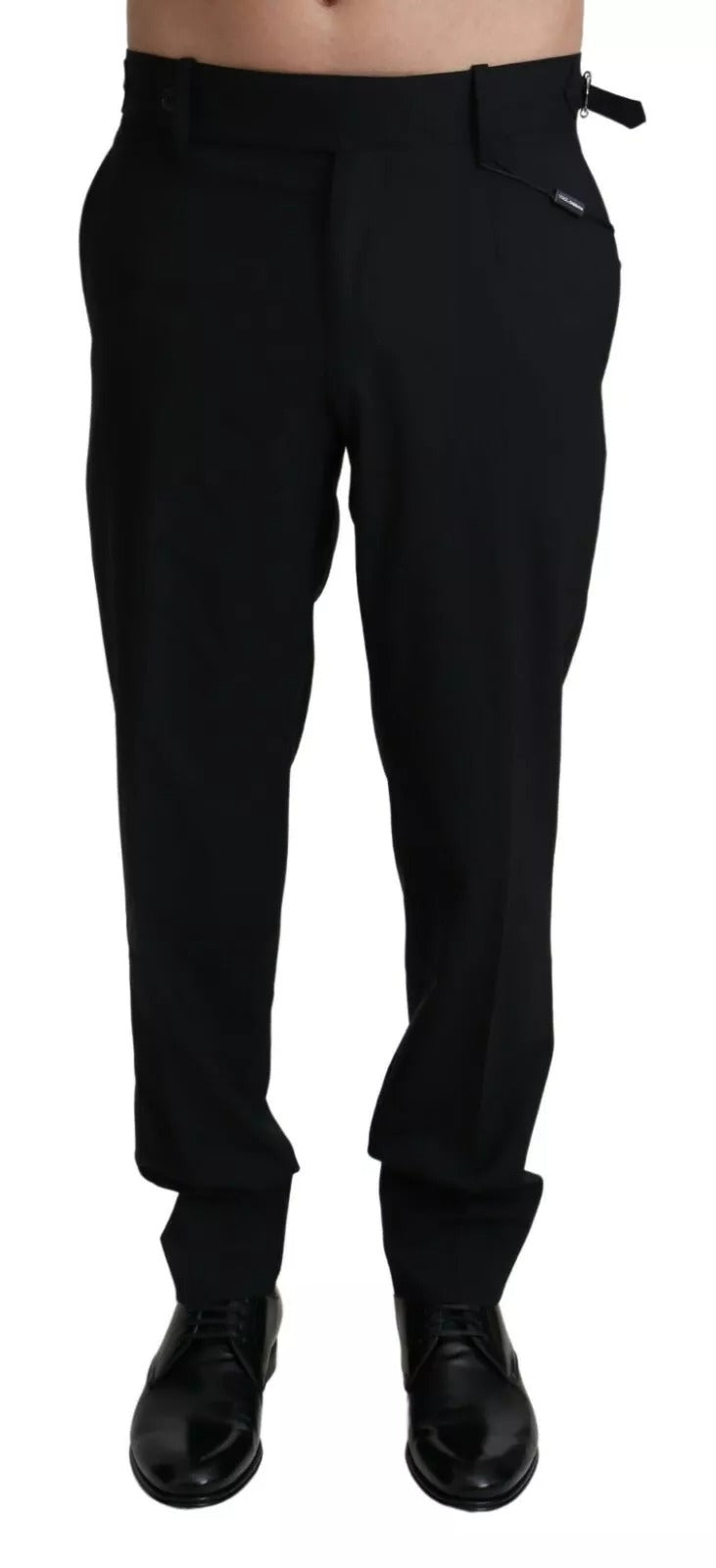 Dolce & Gabbana Schwarze Woll-Stretch-Hosen
