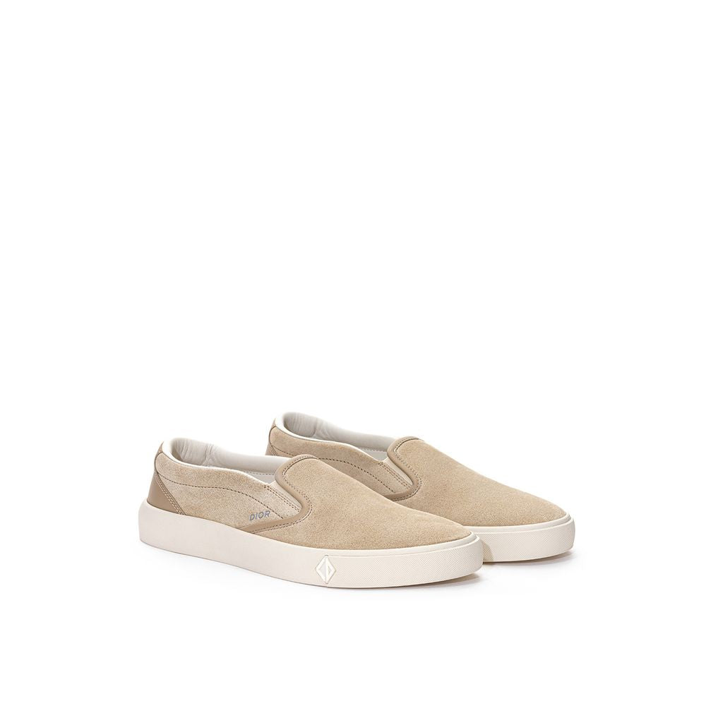 Dior Beige Leder Slipper-Loafer