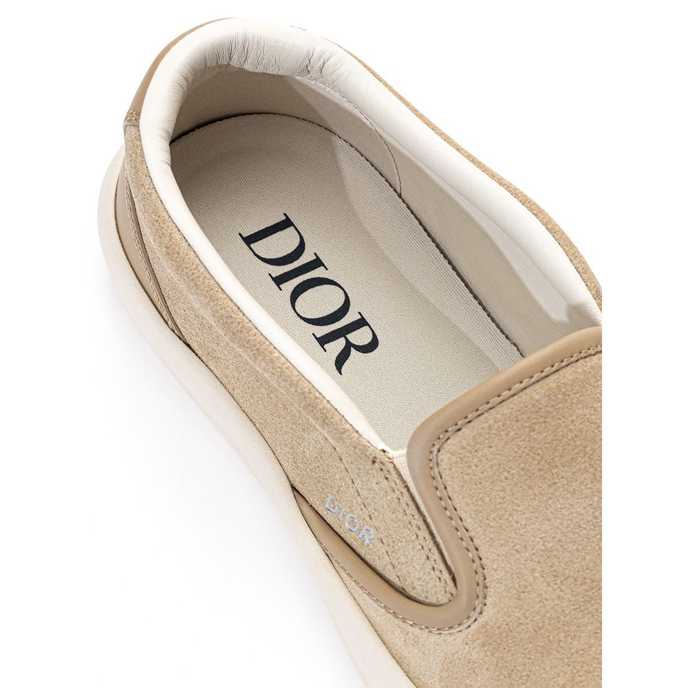 Dior Beige Leder Slipper-Loafer