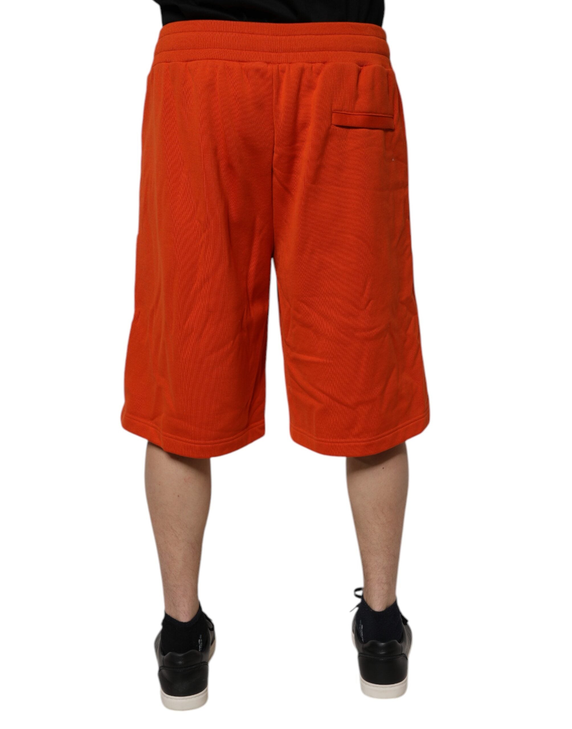 Dolce & Gabbana Rote Bermudashorts aus Baumwollmischung mit mittlerer Taille für Männer