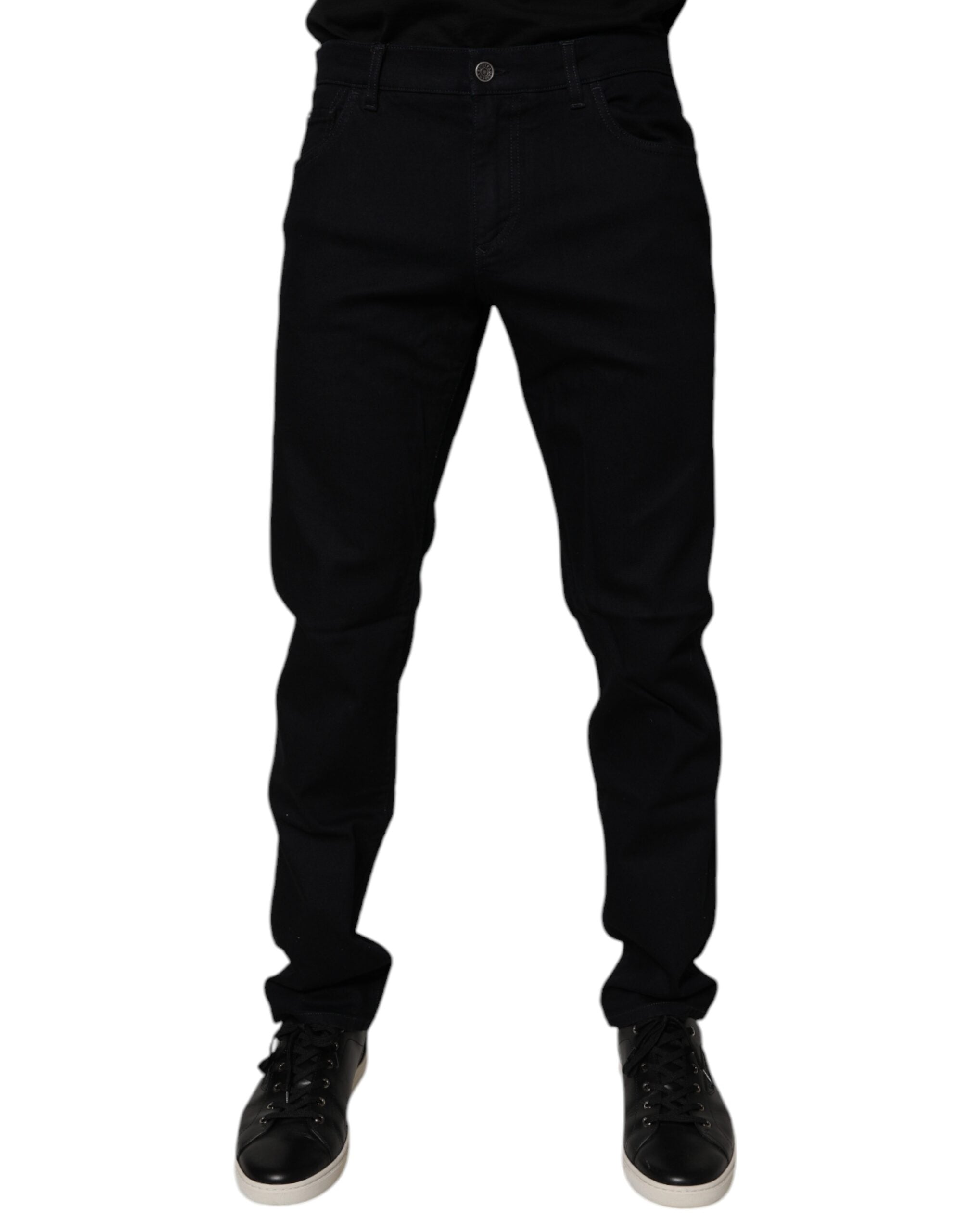 Dolce & Gabbana Schwarze Stretch-Baumwolljeans mit schmaler Passform für Herren