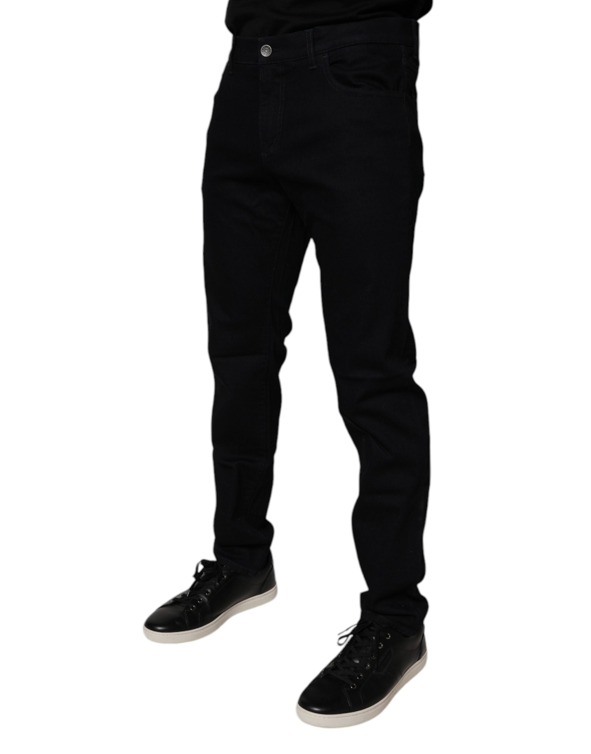 Dolce & Gabbana Schwarze Stretch-Baumwolljeans mit schmaler Passform für Herren