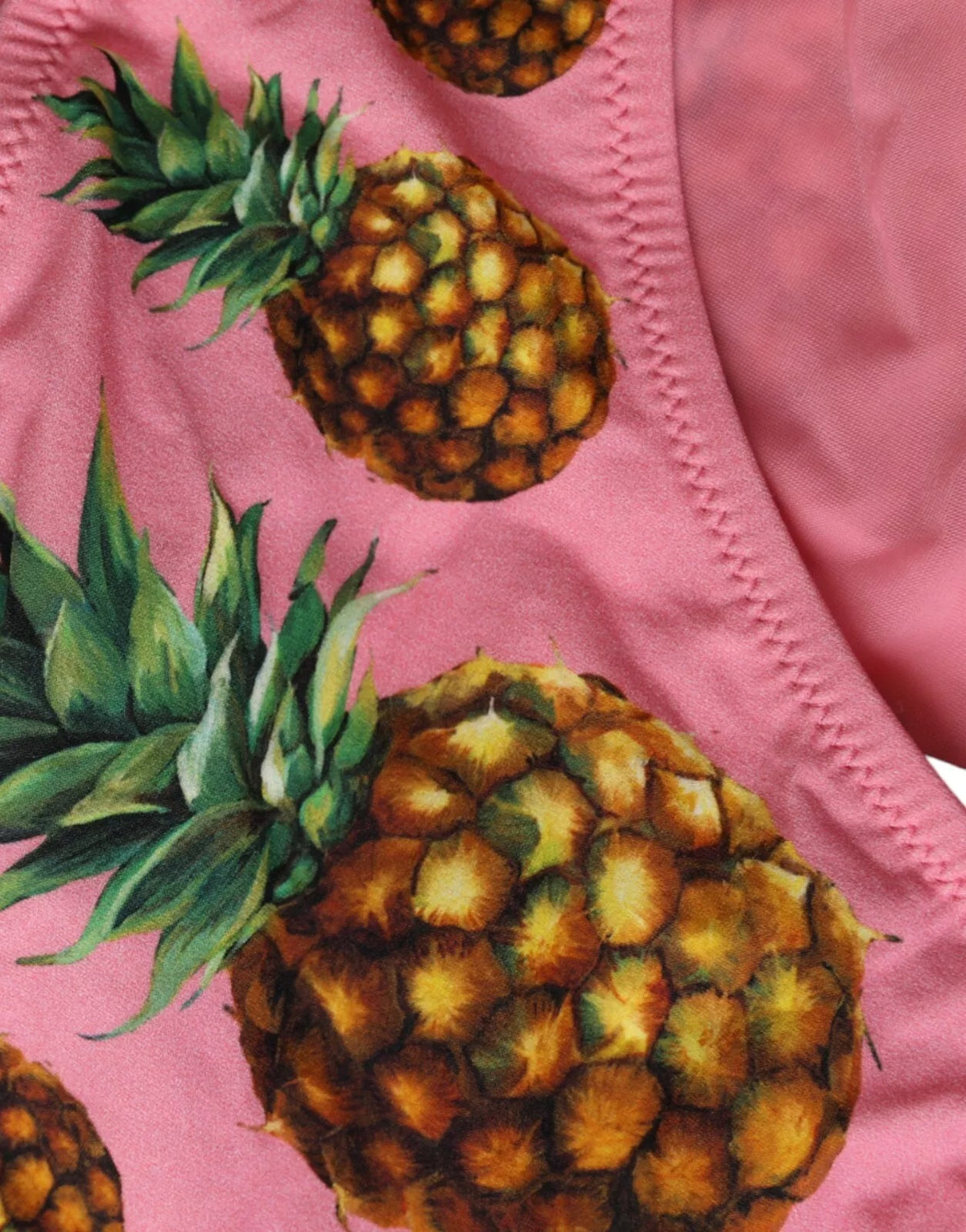 Dolce & Gabbana Rosa Ananas Badeanzug Bikini Bottom Bademode
