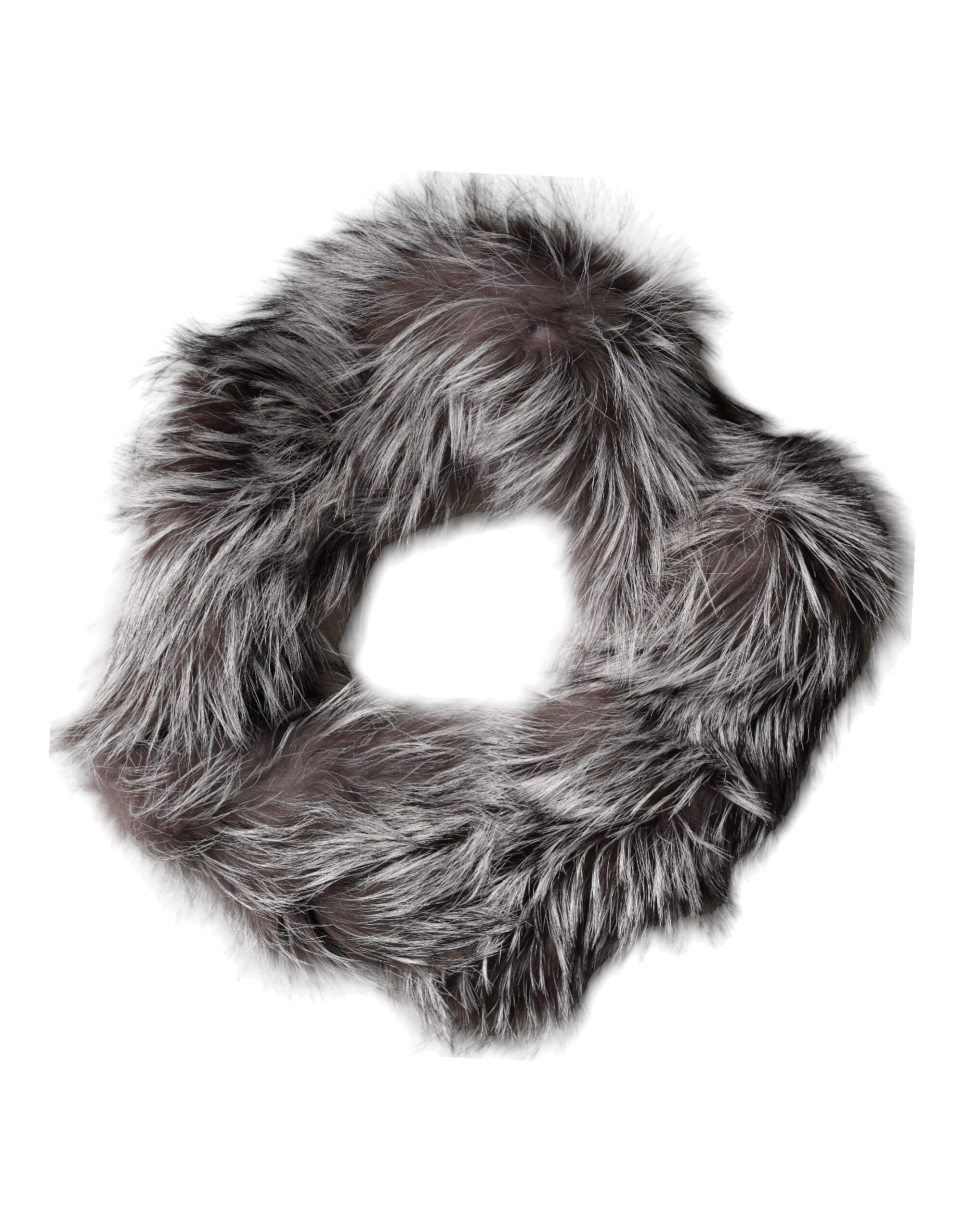 Dolce & Gabbana Grauer Fuchs Pelz Hals Wrap Warmer Winterschal