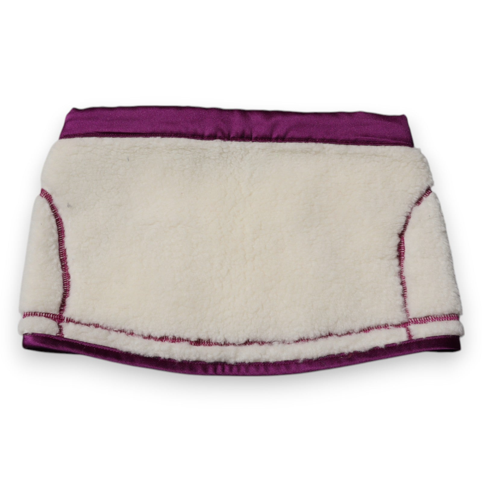 Dolce & Gabbana Weißer lila Kaschmir Fleece Halswärmer Schal
