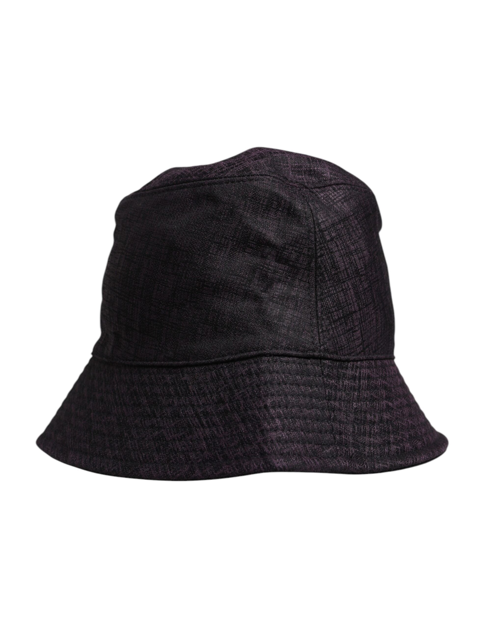 Dolce & Gabbana Schwarzer Nylon-Eimerhut mit breiter Krempe