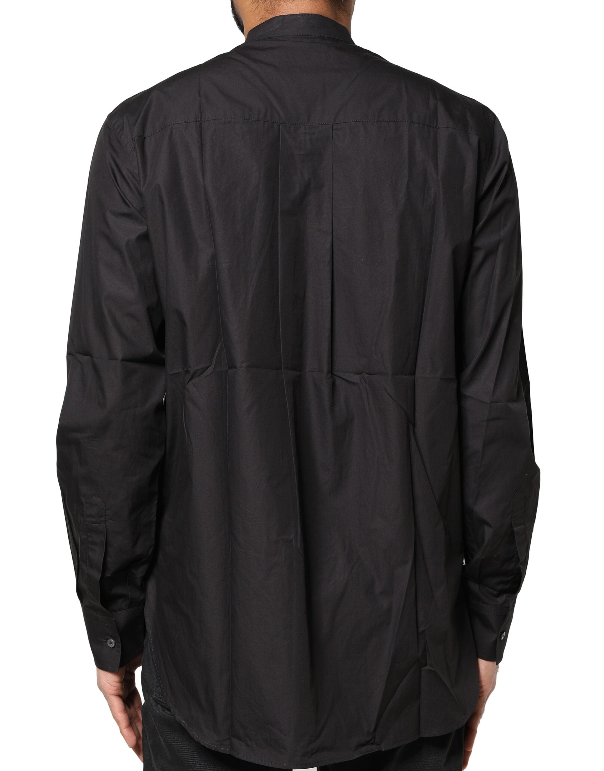 Dolce & Gabbana Schwarzes Button Down Hemd aus Baumwolle für Männer