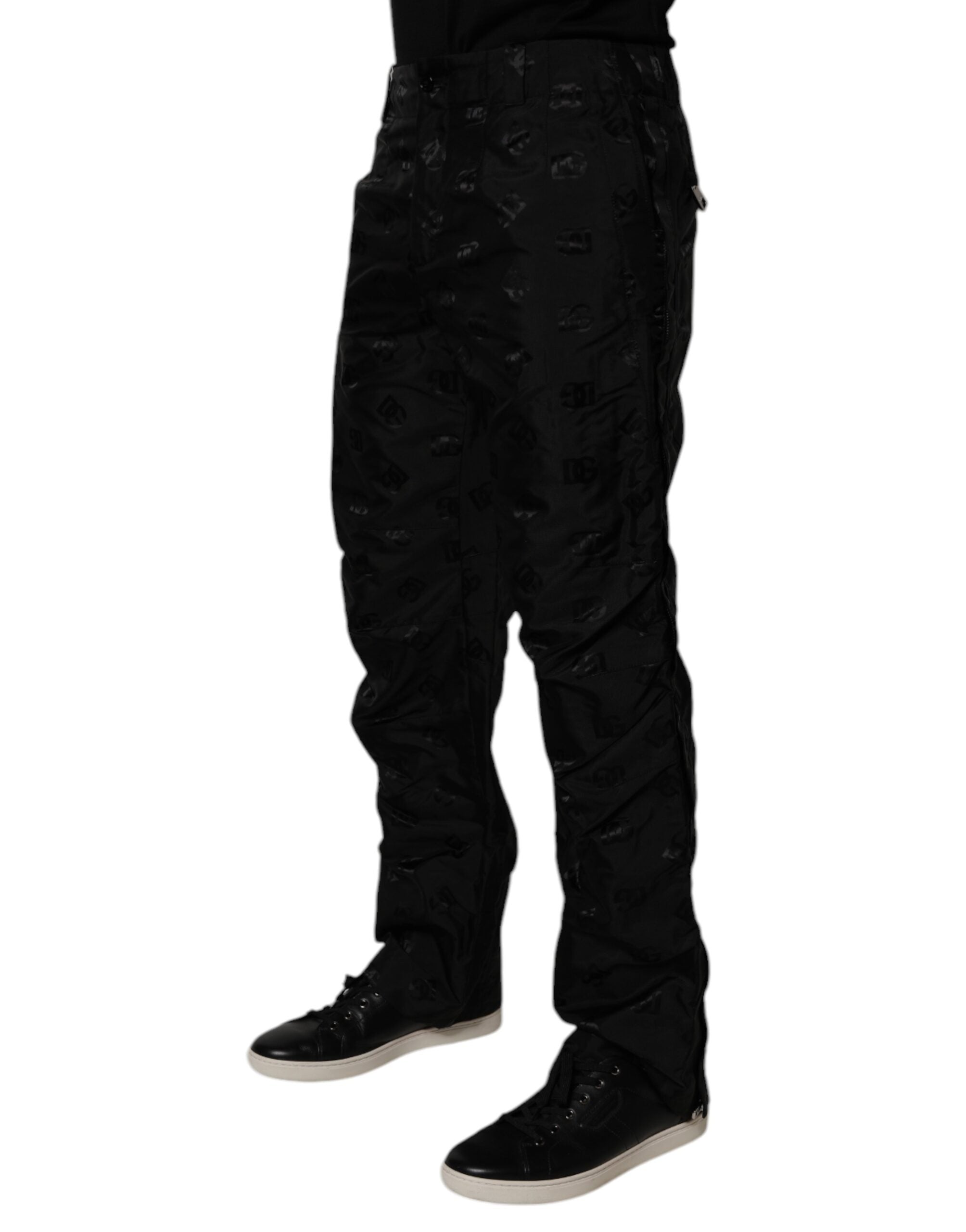 Dolce & Gabbana Schwarze Logo-Monogramm-Hose