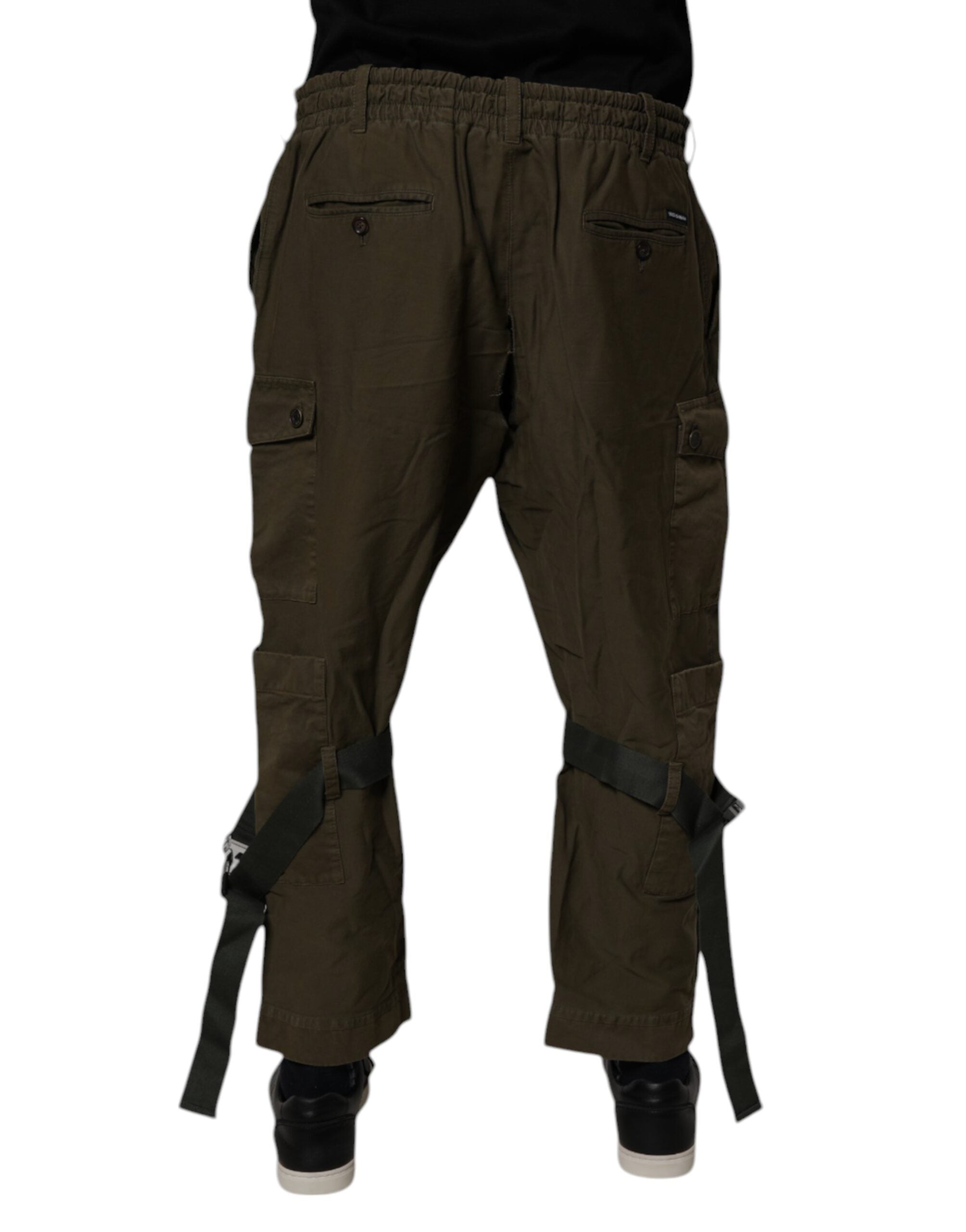 Dolce & Gabbana Braune Baumwoll-Stretch-Cargo-Hose