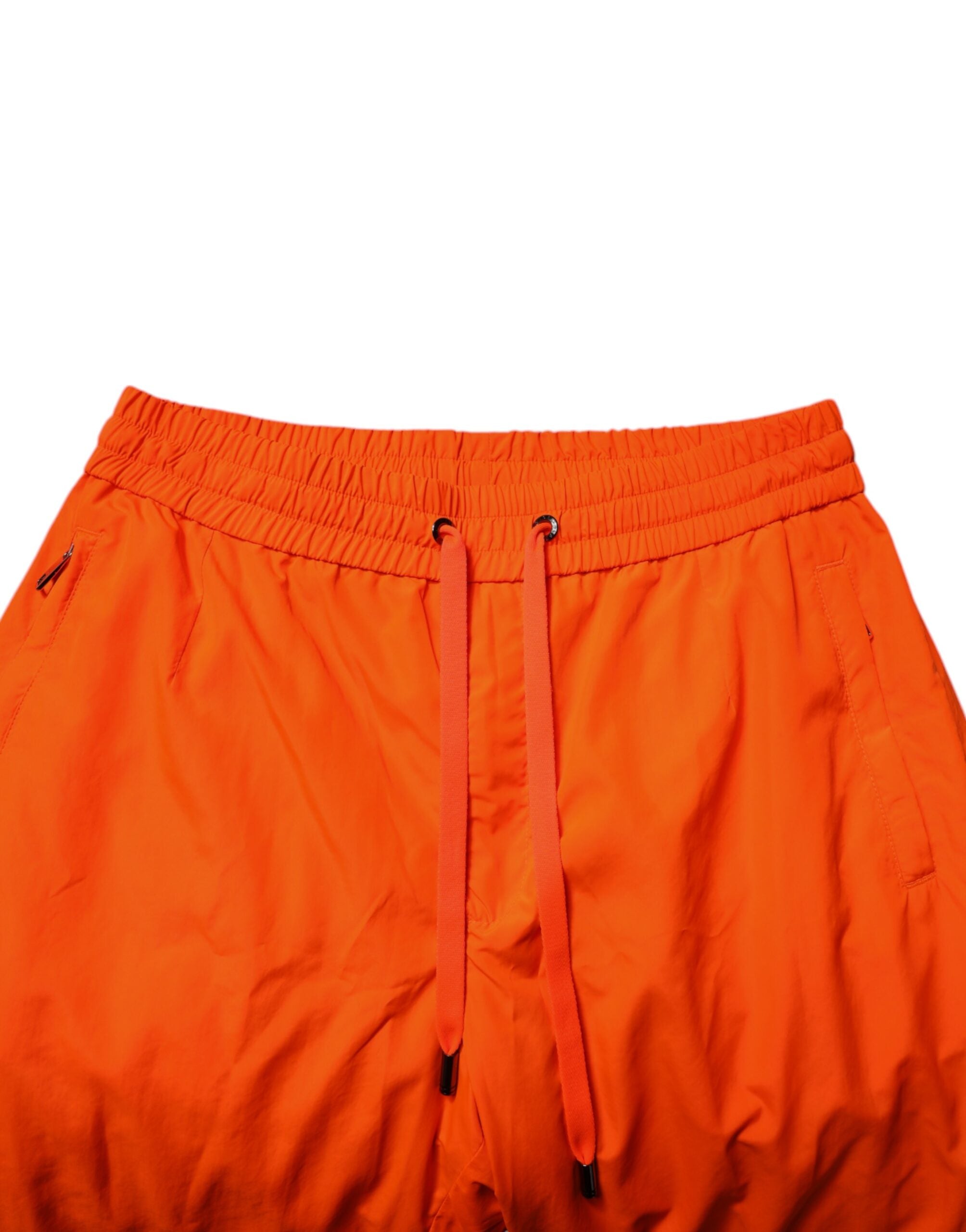 Dolce & Gabbana Orange Polyester Herren Jogger Sweatpants Hosen