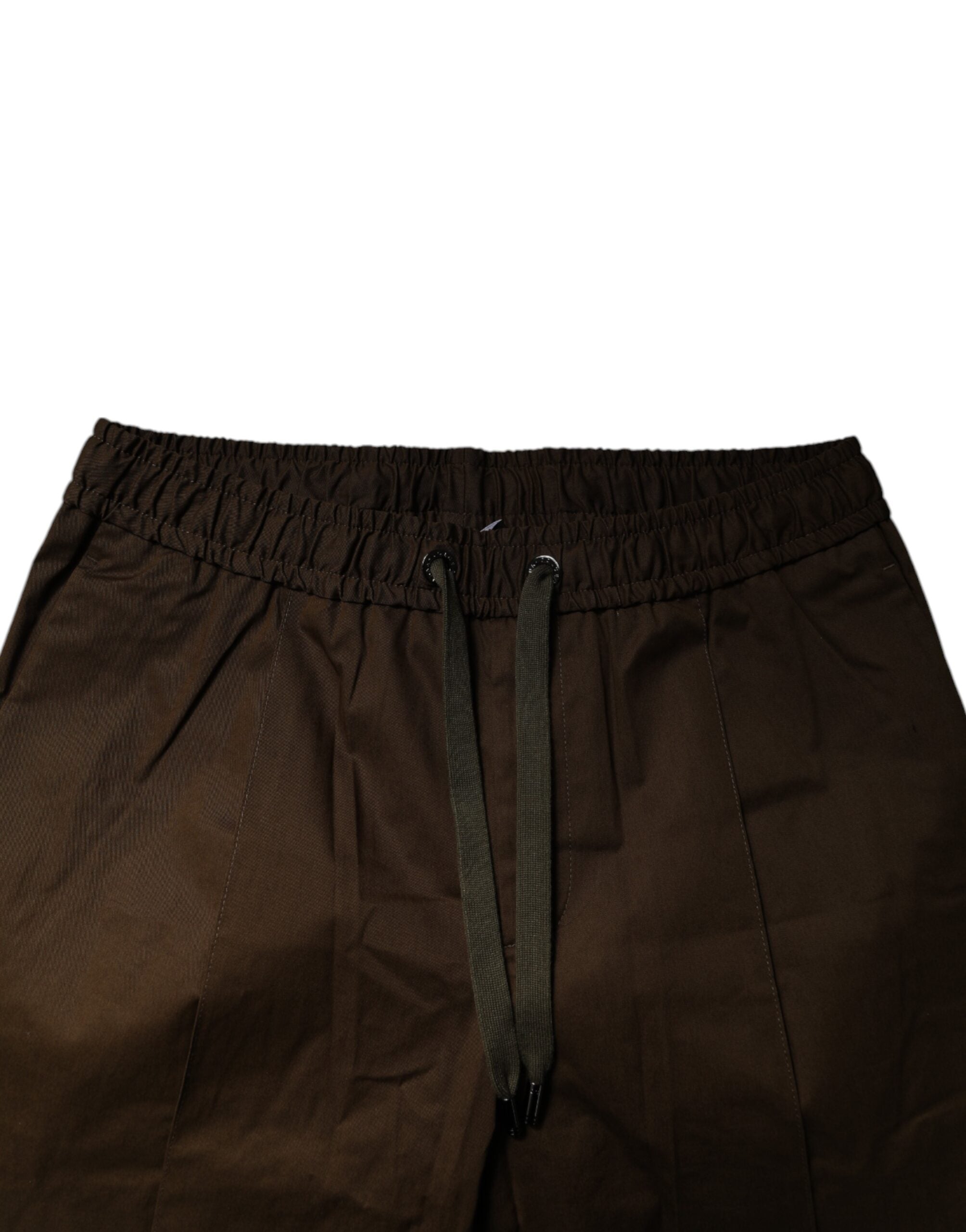 Dolce & Gabbana Braune Baumwoll-Stretch-Jogger-Sweatpants-Hose