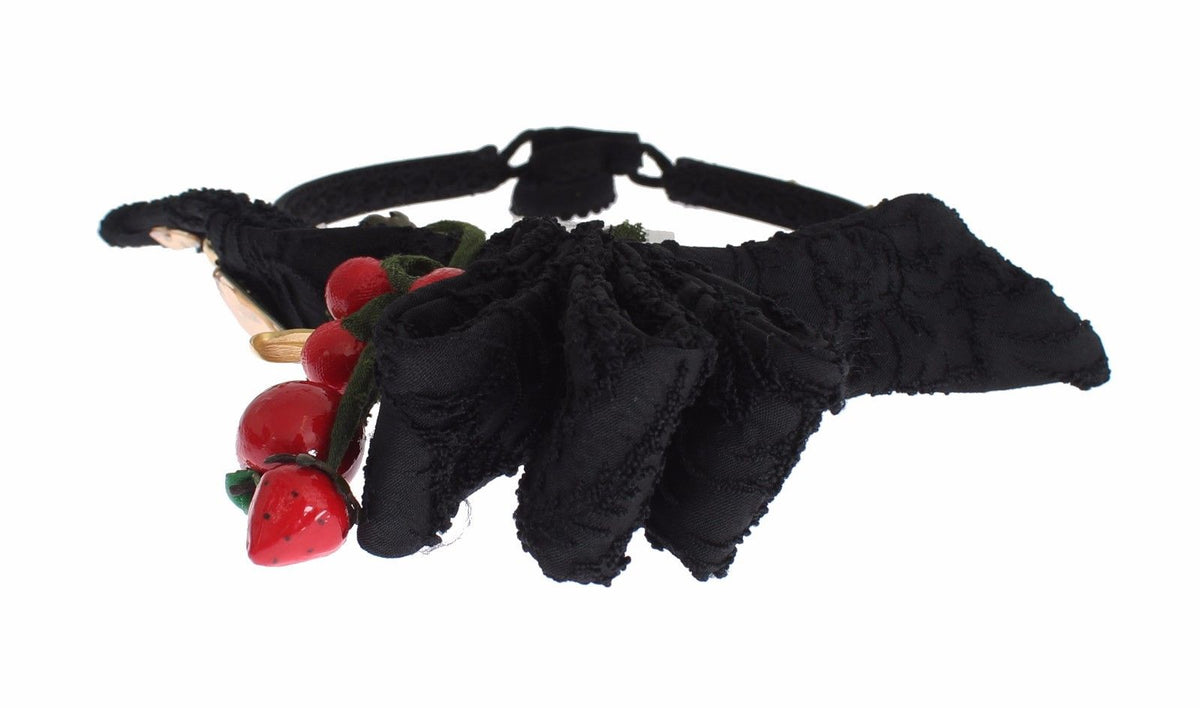 Dolce & Gabbana Diadem Stirnband Tiara Beere Frucht Kristall Schleife Haar
