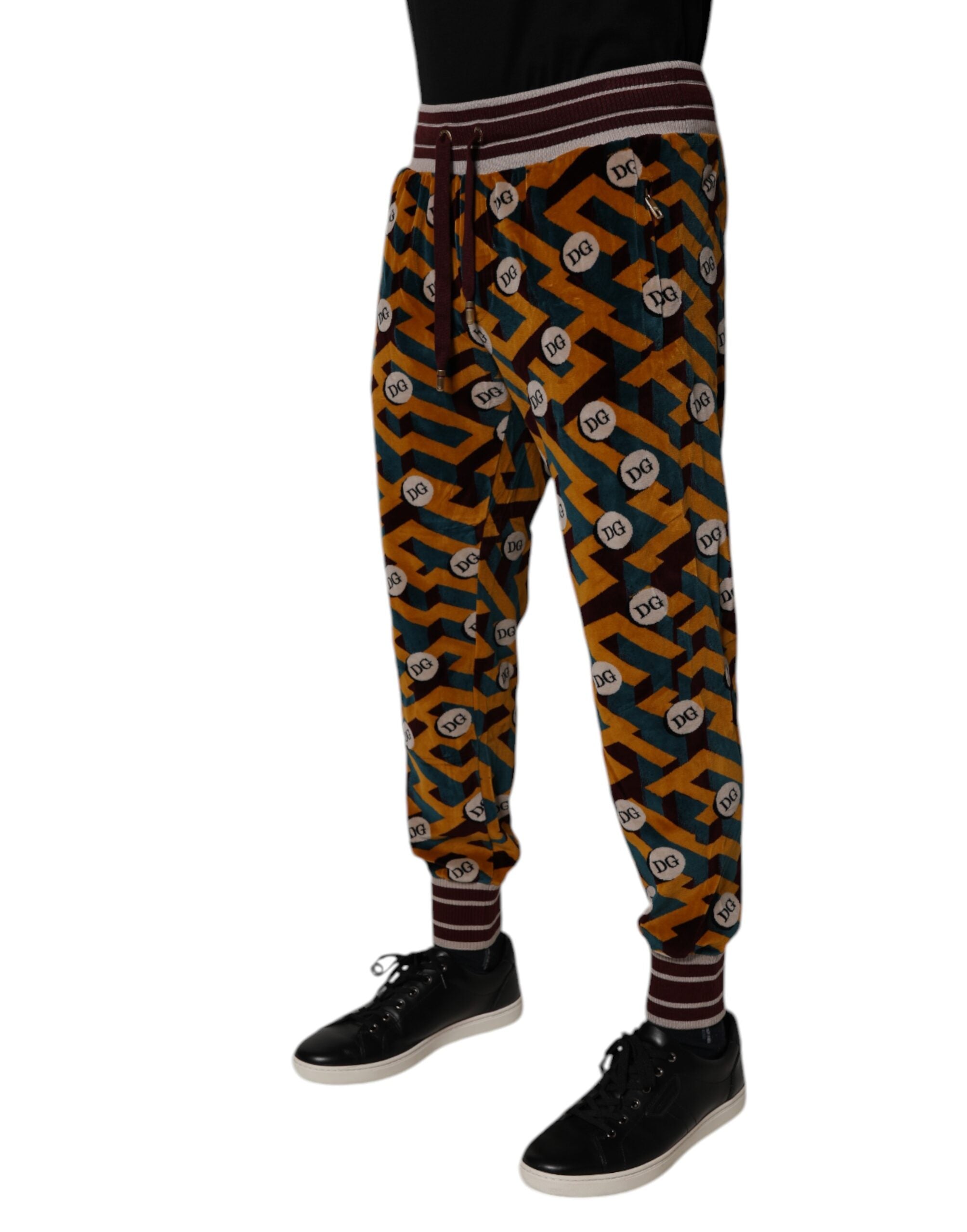 Dolce & Gabbana Mehrfarbige Logo-Monogramm-Jogger-Sweatpants