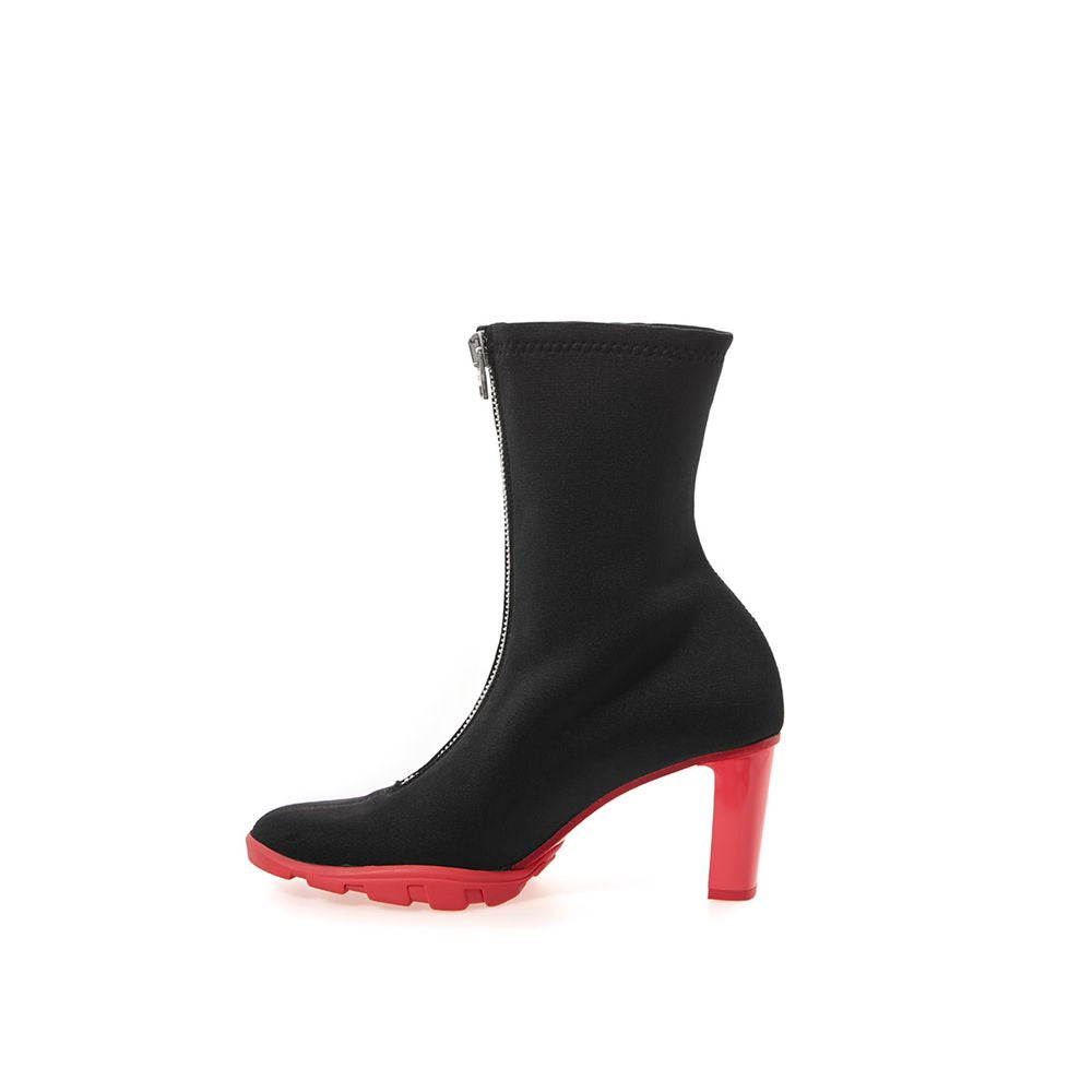 Alexander McQueen Schwarze Neopren-Stiefeletten