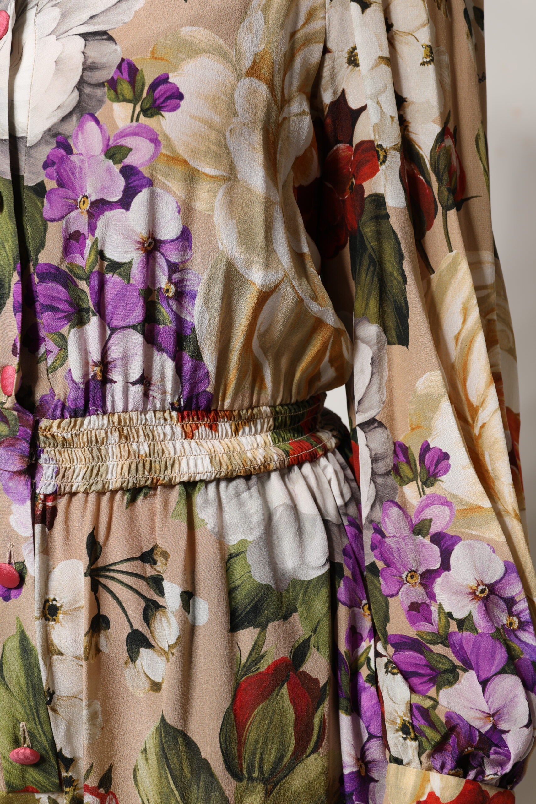 Dolce & Gabbana Multicolor Floral Weites Bein Jumpsuit Kleid