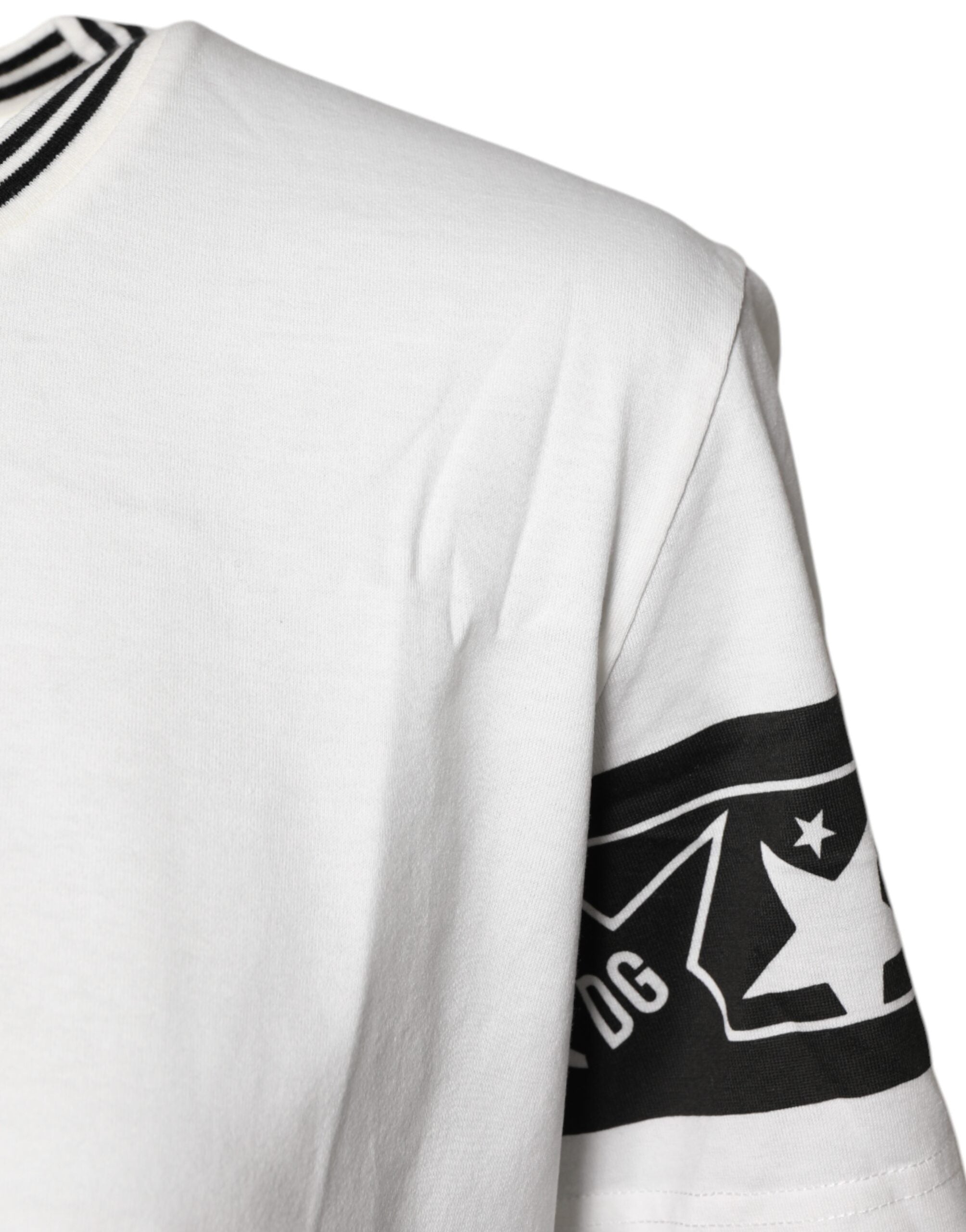 Dolce & Gabbana Weißes #DGMillennials Baumwoll-T-Shirt mit Rundhalsausschnitt
