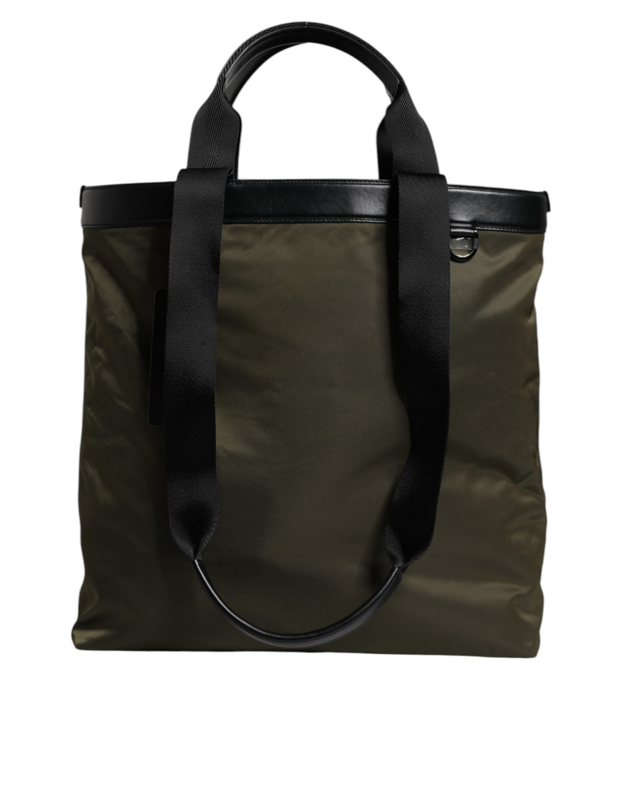 Dolce & Gabbana Militärische grüne Nylon-Schulterriemen-Tragetasche