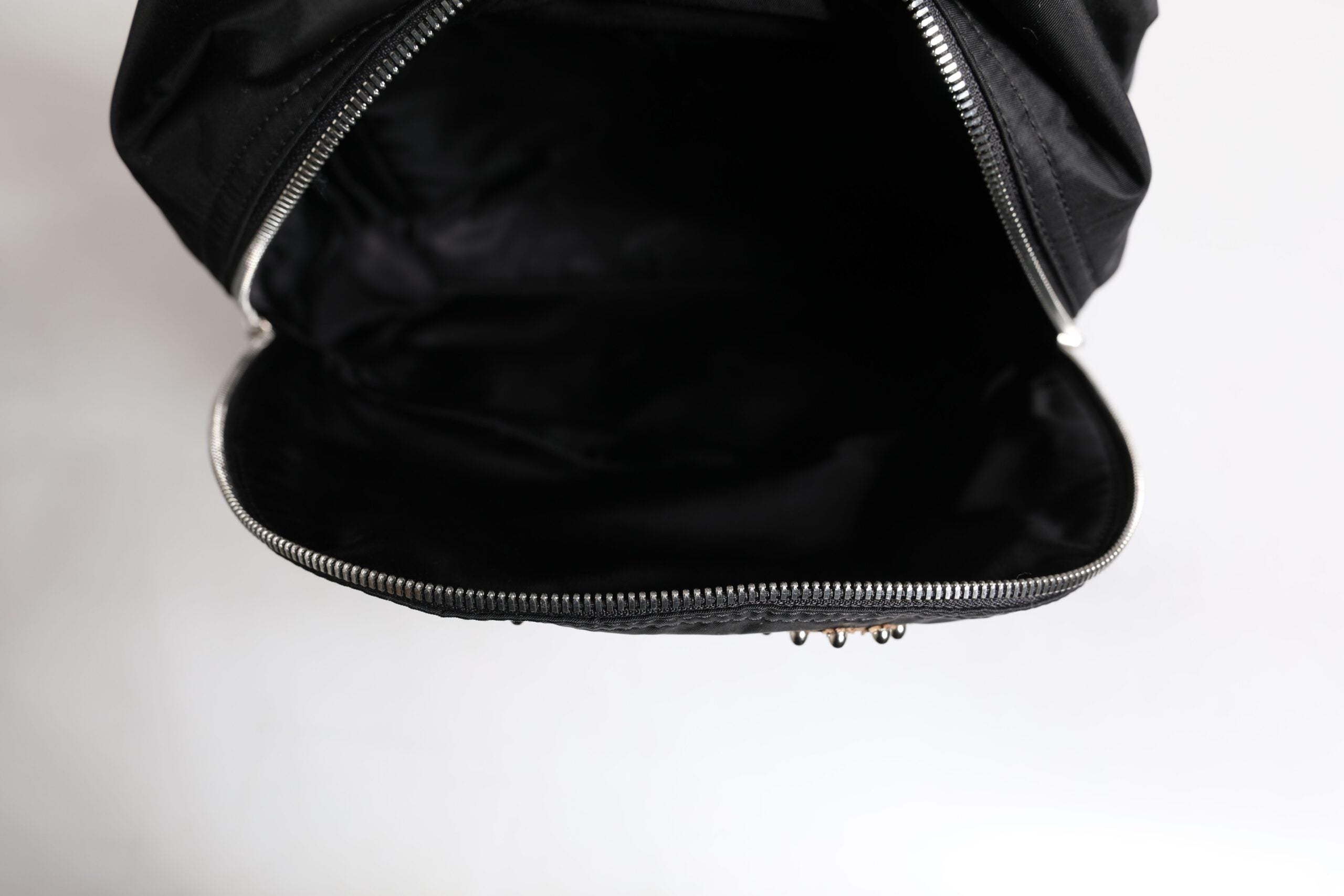 Dolce & Gabbana Schwarzes Nylon #DGFAMILY verschönert Rucksack VULCANO Tasche