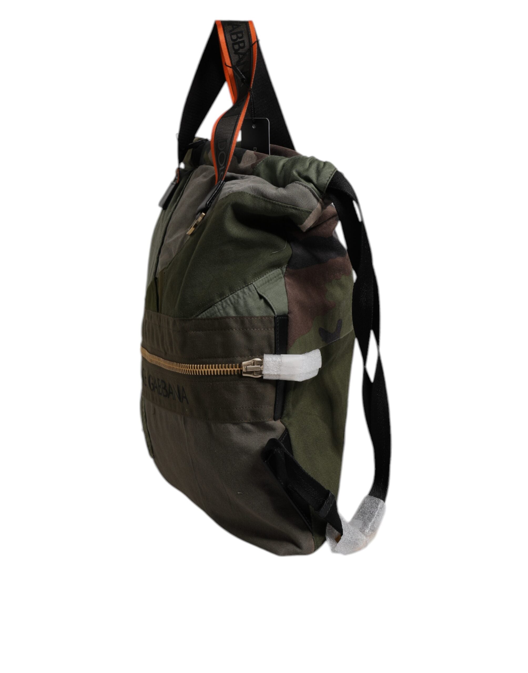 Dolce & Gabbana Militär Grün Patchwork Rucksack Rucksack Tasche