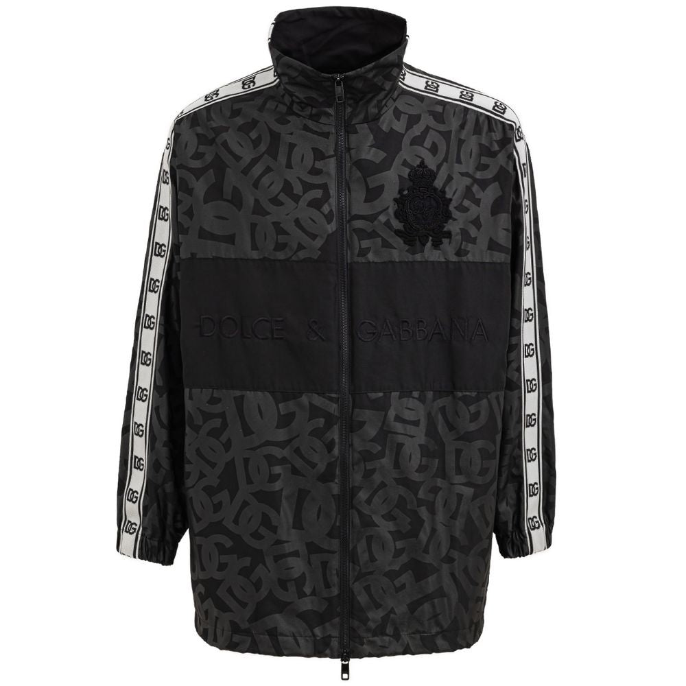 Dolce & Gabbana Schwarze Shell-Jacke aus Polyester