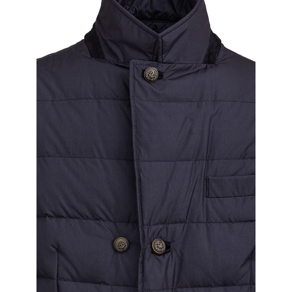 Dolce & Gabbana Blauer Polyester-Mantel
