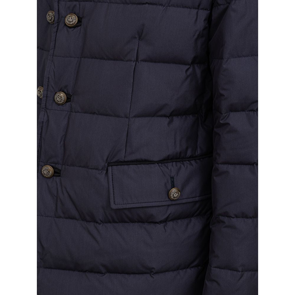 Dolce & Gabbana Blauer Polyester-Mantel