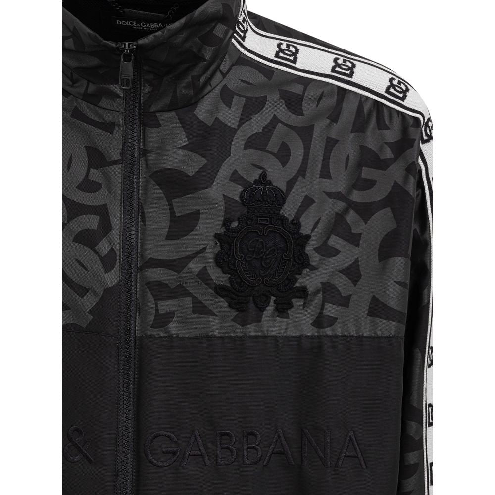 Dolce & Gabbana Schwarze Shell-Jacke aus Polyester