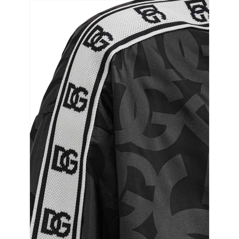 Dolce & Gabbana Schwarze Shell-Jacke aus Polyester