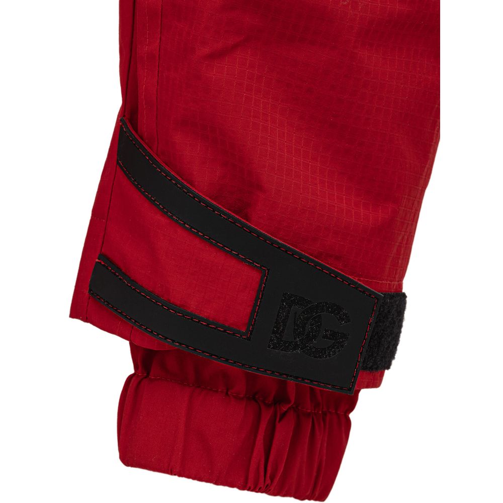Dolce & Gabbana Rote Polyamid-Sportleggings