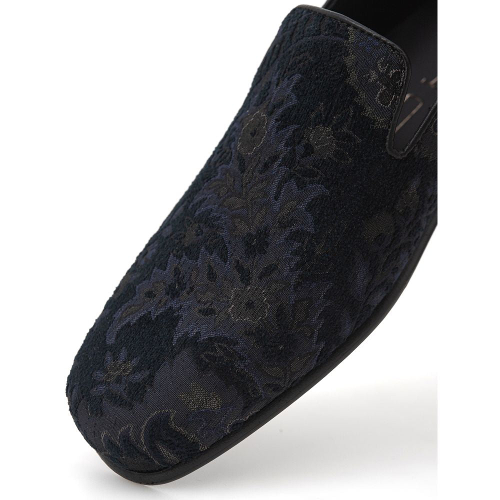 Etro Blaue Loafer aus Leder zum Hineinschlüpfen