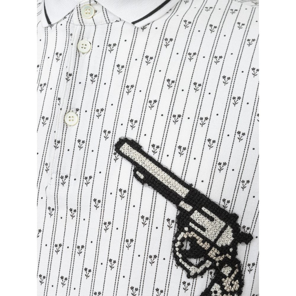 Dolce & Gabbana Weißes Poloshirt aus Baumwolle