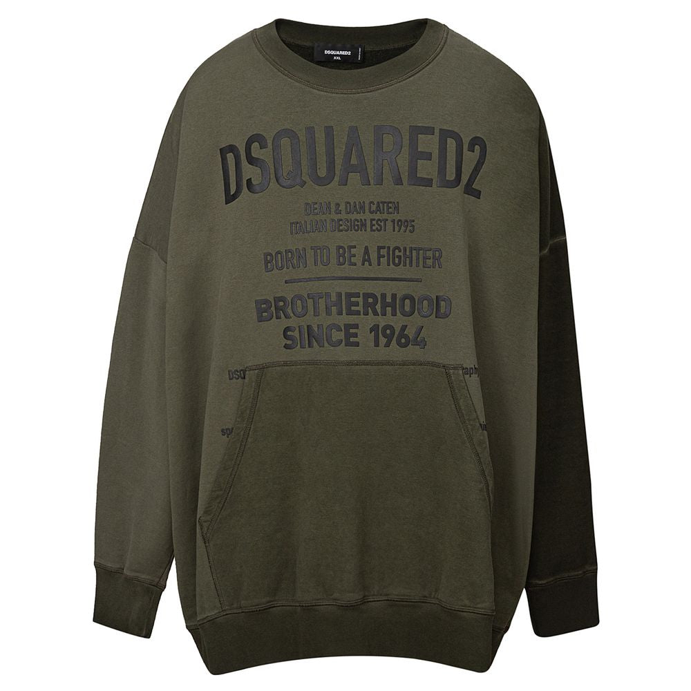 Dsquared² Grüner Baumwoll-Sweatshirt