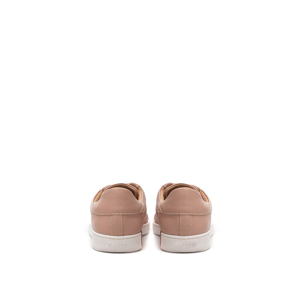Bally Pinke Leder Low-Top-Sneaker