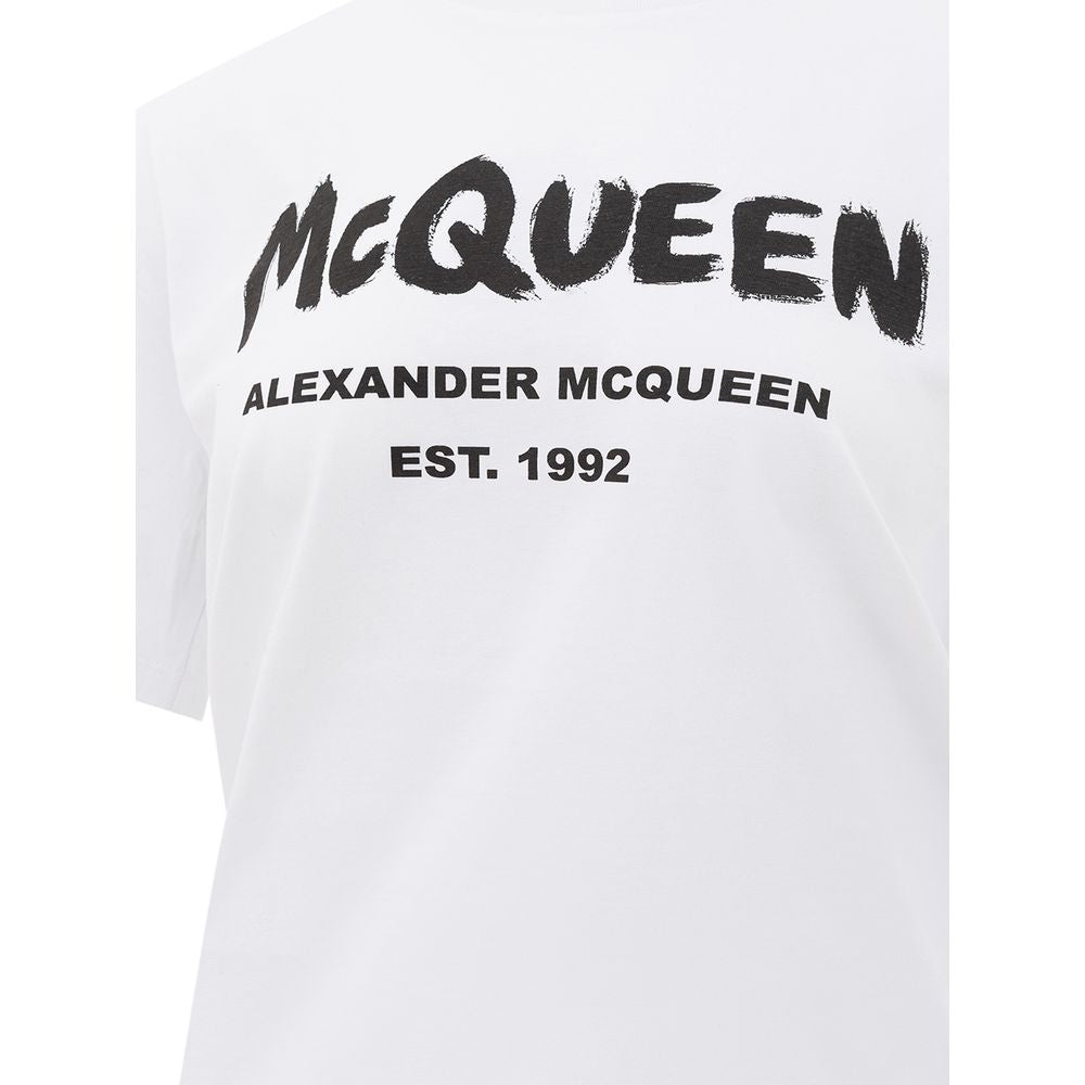 Alexander McQueen Weißes Baumwoll-T-Shirt