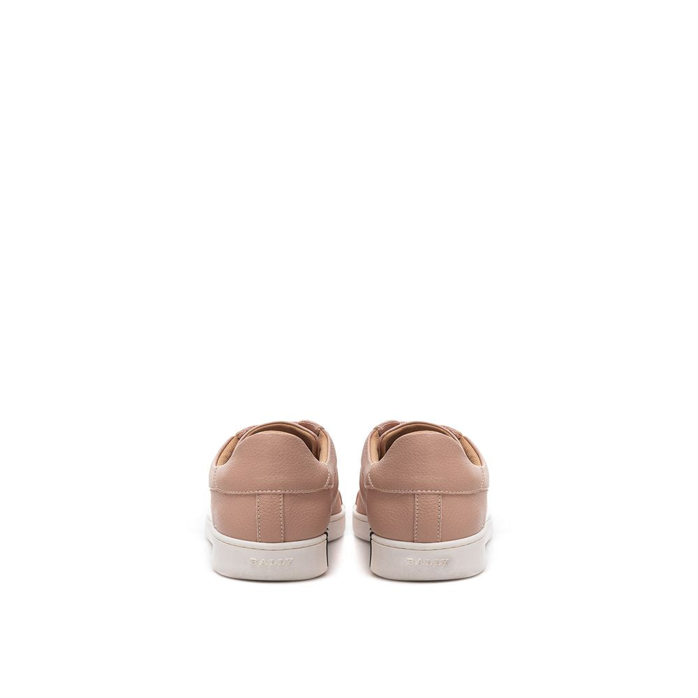 Bally Pinke Leder Low-Top-Sneaker