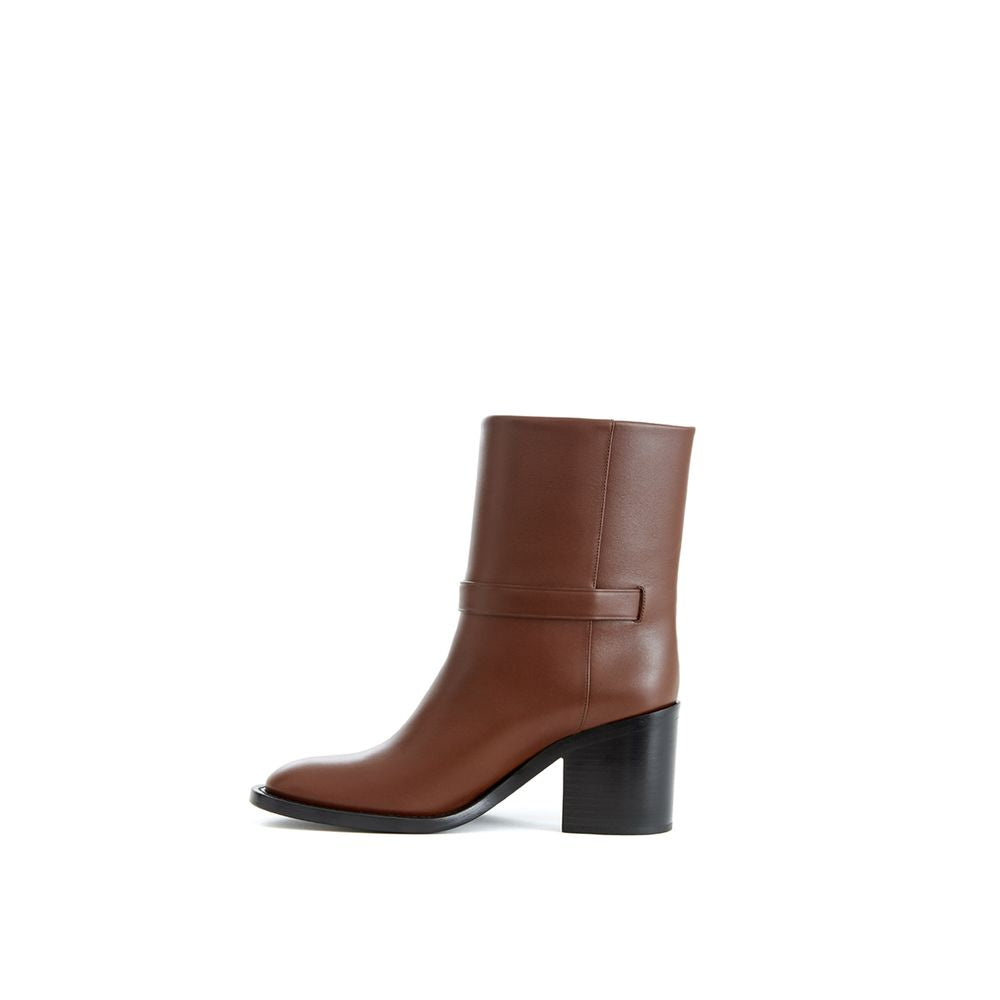 Burberry Braune Lederstiefeletten