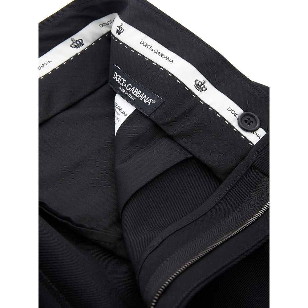 Dolce & Gabbana Schwarze Palazzo-Hose aus Polyester