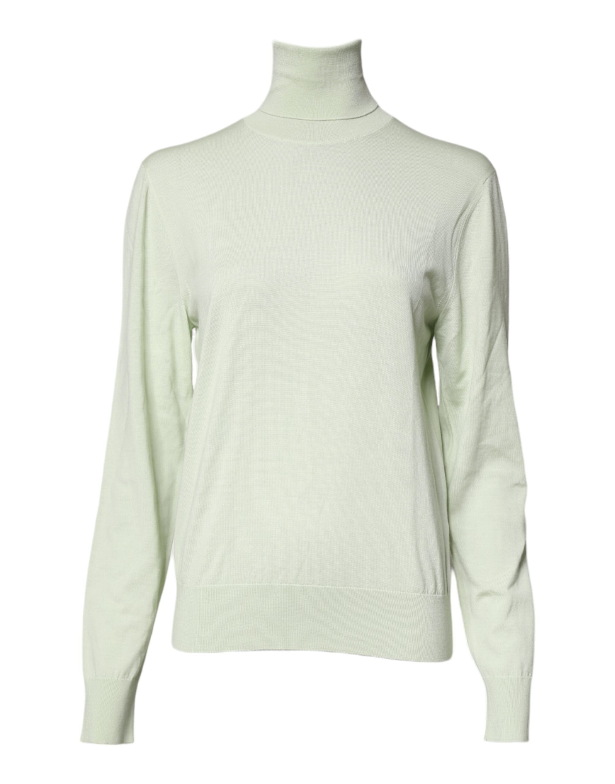 Dolce & Gabbana Rollkragenpullover aus hellgrüner Wolle