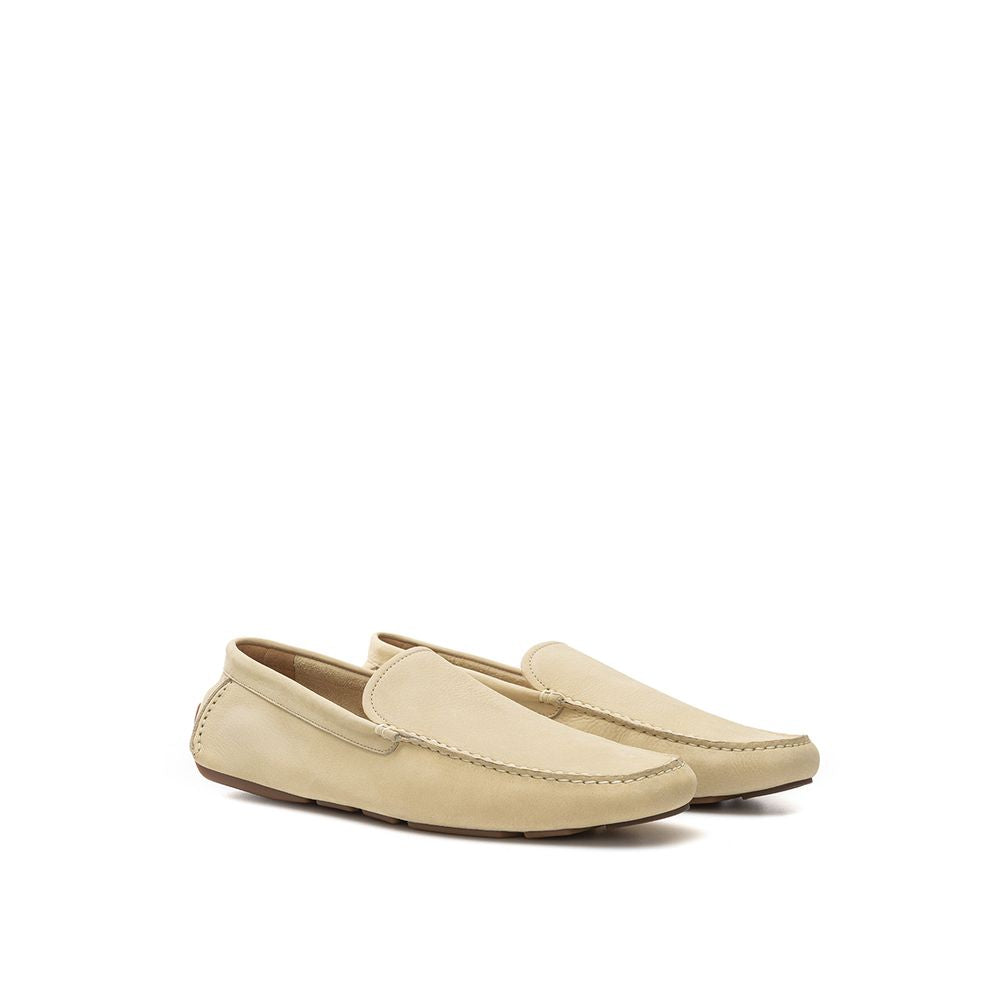 Bally Beige Leder Mokassin