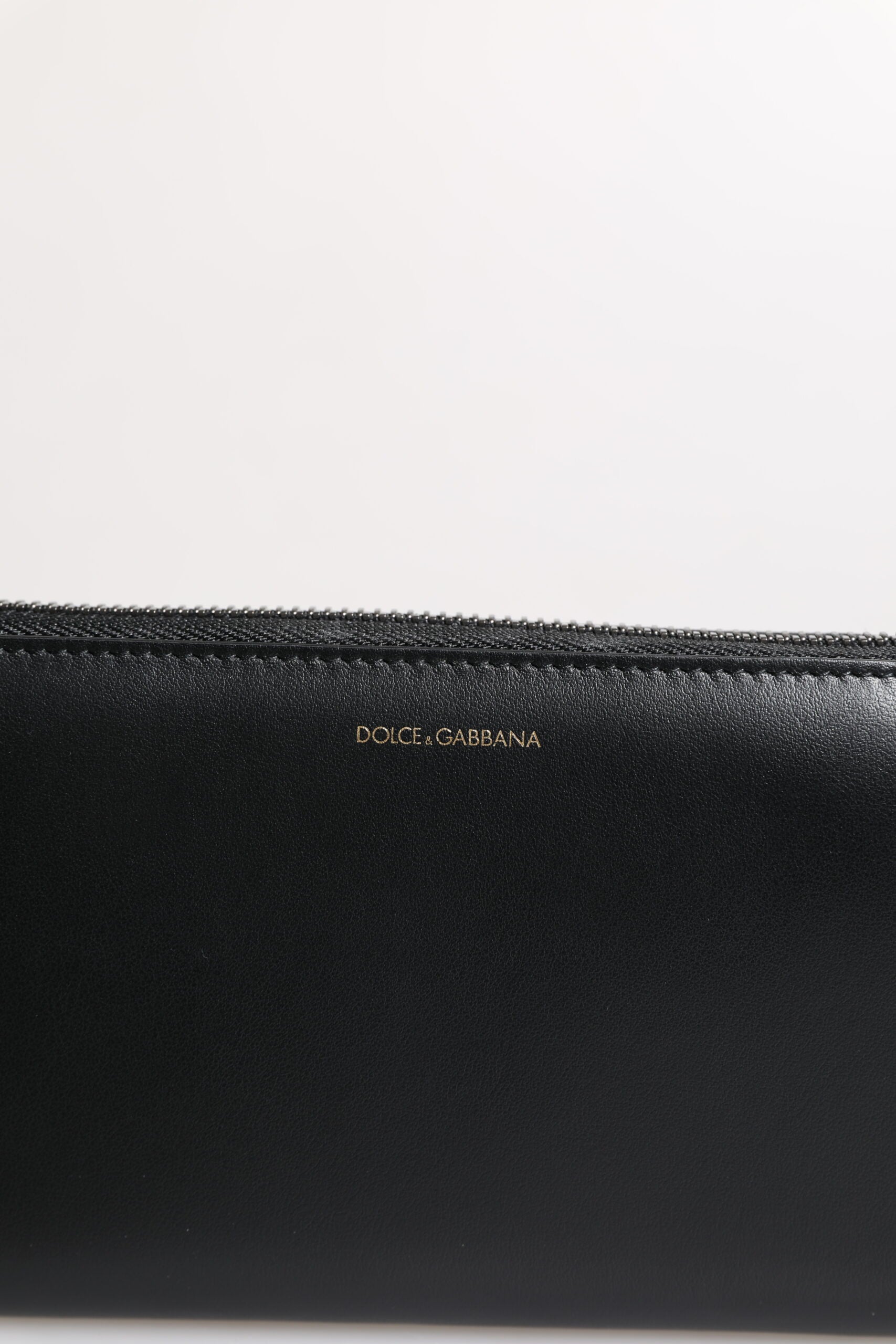 Dolce & Gabbana Schwarz-Blau Exotisches Leder Geprägte Kontinental Brieftasche