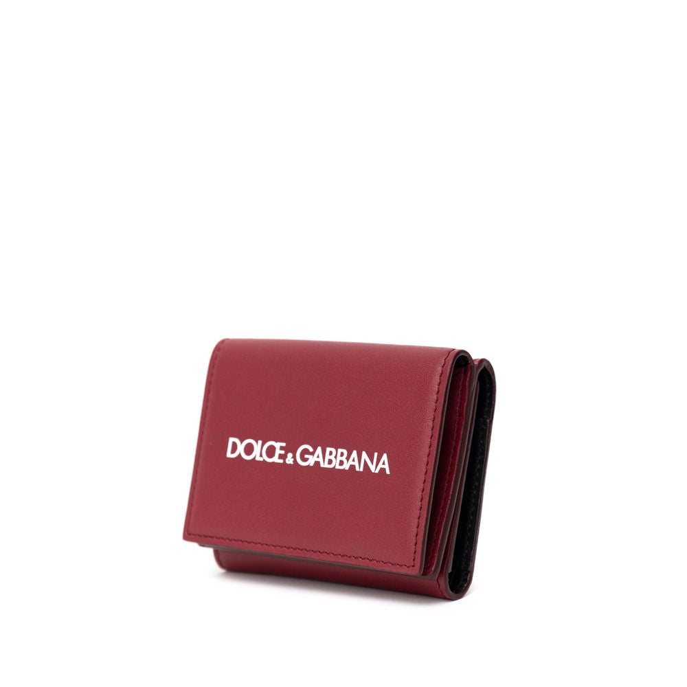 Dolce & Gabbana Brieftasche aus rotem Kalbsleder