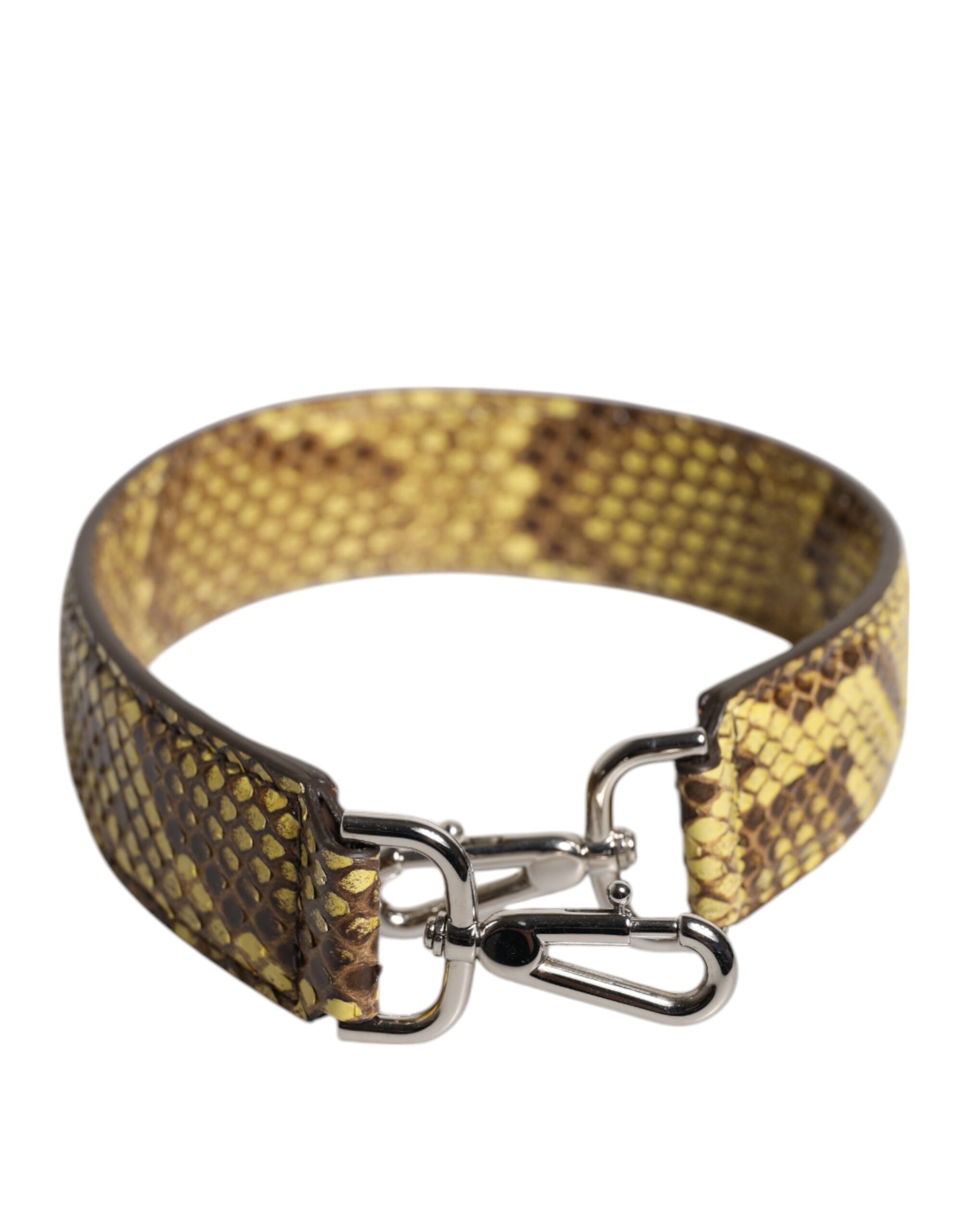 Dolce & Gabbana Gelbe exotische Ledertasche Schulterriemen