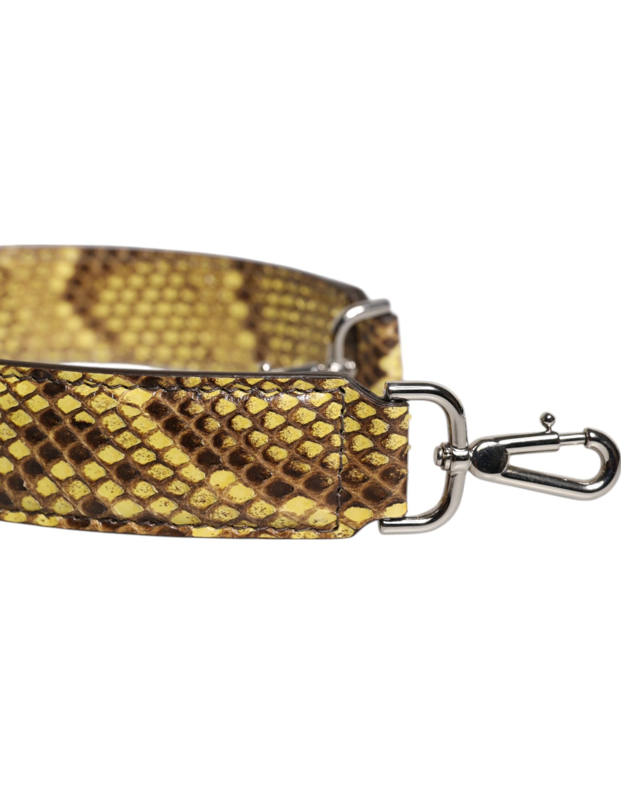 Dolce & Gabbana Gelbe exotische Ledertasche Schulterriemen