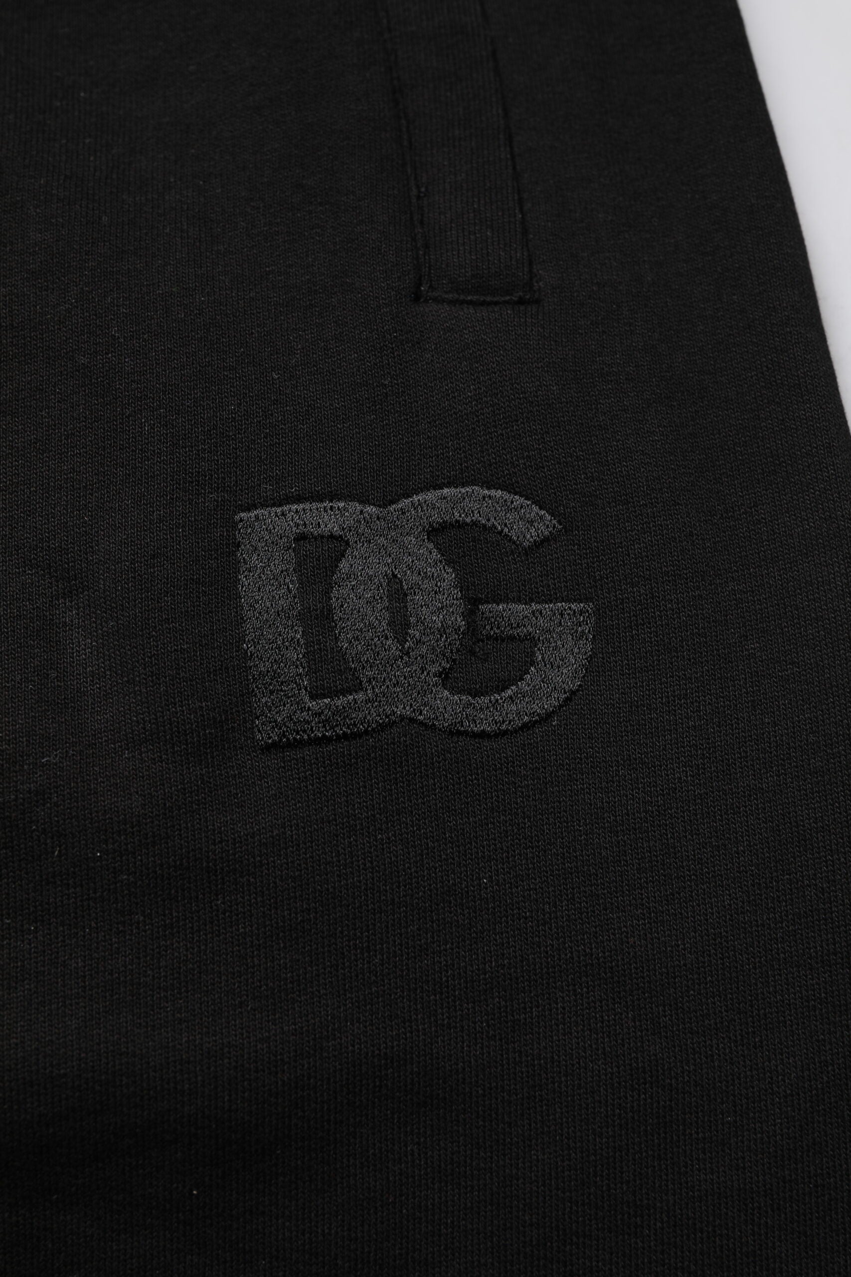 Dolce & Gabbana Schwarze Baumwoll-Jogger-Sweatpants mit mittlerer Taille