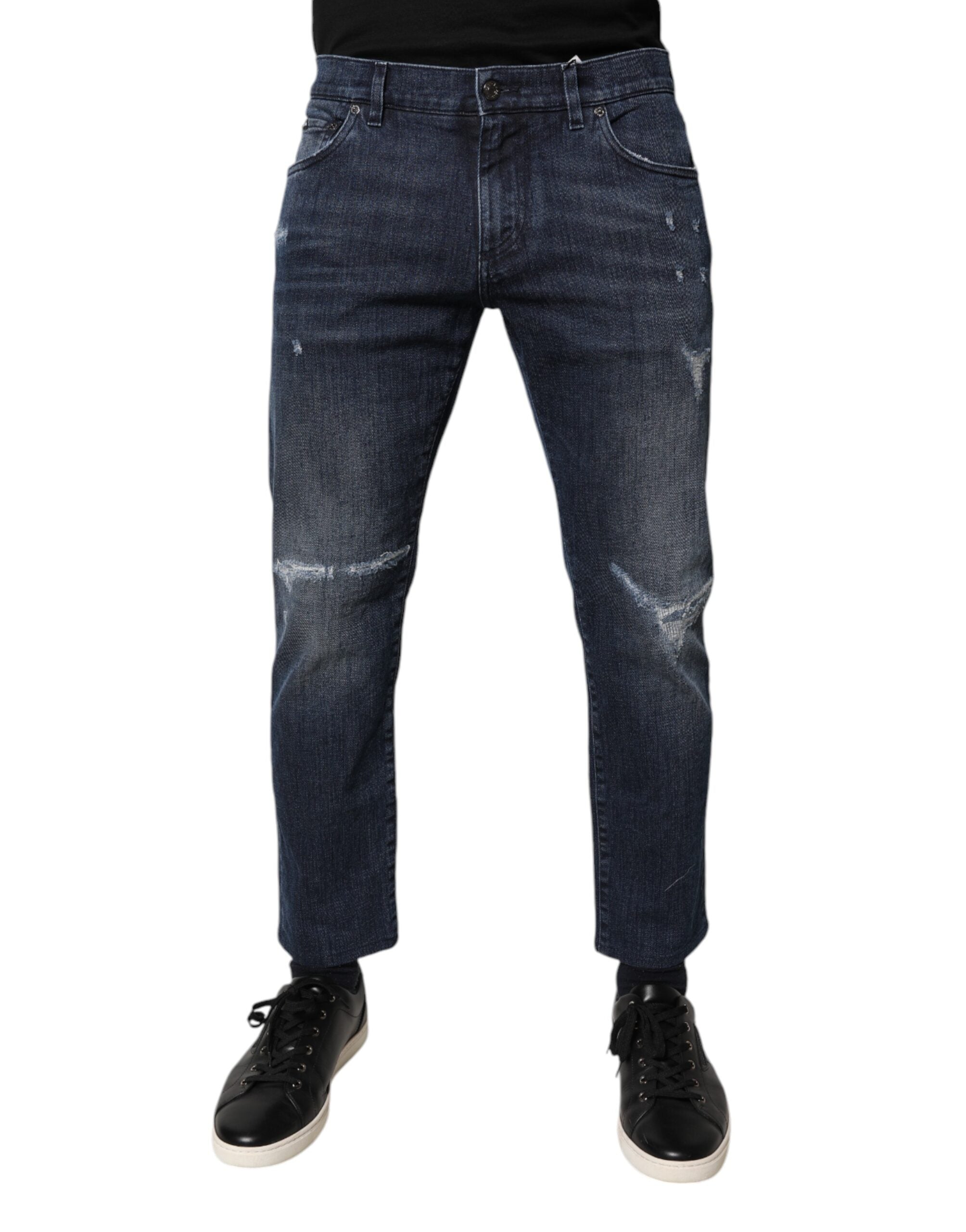 Dolce & Gabbana Stretch-Baumwoll-Jeans im Skinny-Fit für Herren in Blau